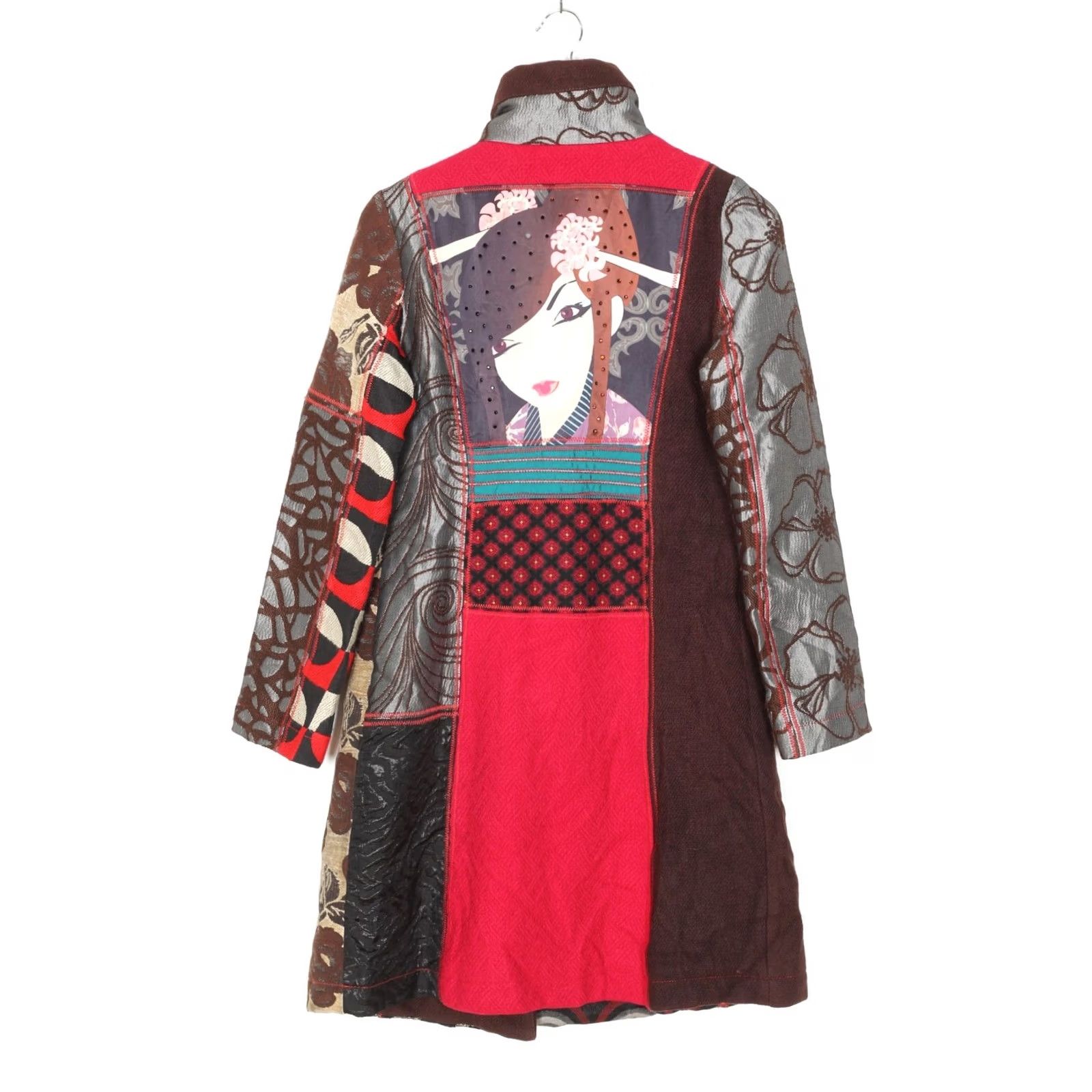 Desigual DESIGUAL Geisha Coat Jacket Women Size 40 Wool Blend MJ5255 Multicoloured Coat Womens Regular 40 Autumn Spring Summer Winter Long Sleeve Vintage No Size S / US 4 / IT 40 - 4 Thumbnail