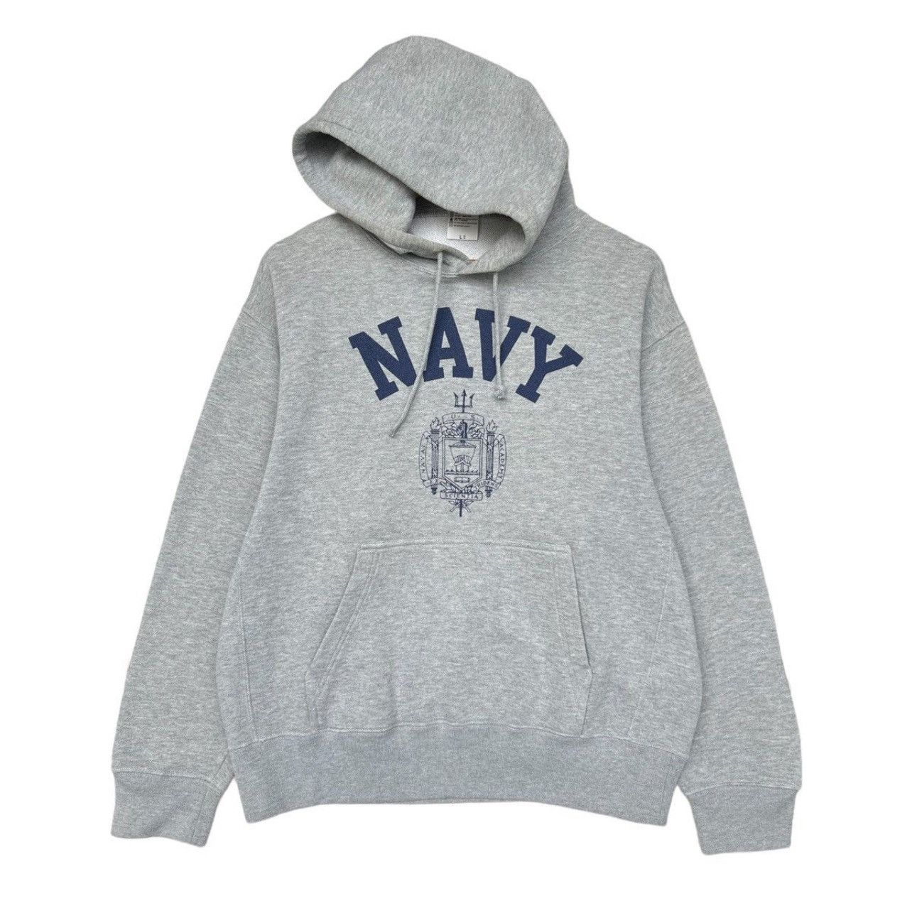 Vintage Navy Spellout Hoodie Usa Navy Logo Baggy Hoodie Size L / US 10 / IT 46 - 1 Thumbnail