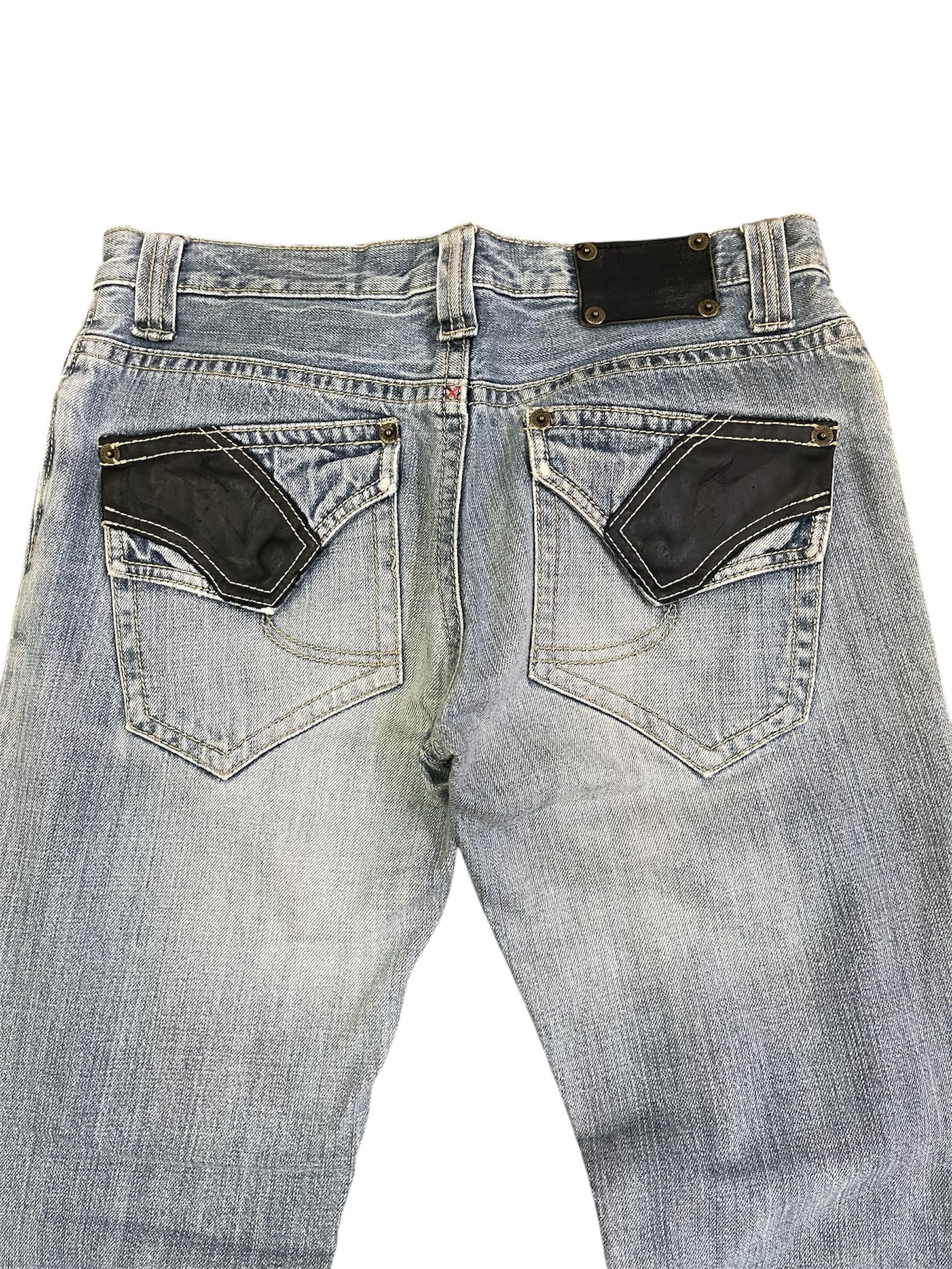 semanticdesign Vtg Flared Semantic Design Leather Faded Great Whisker Size US 31 - 16 Thumbnail