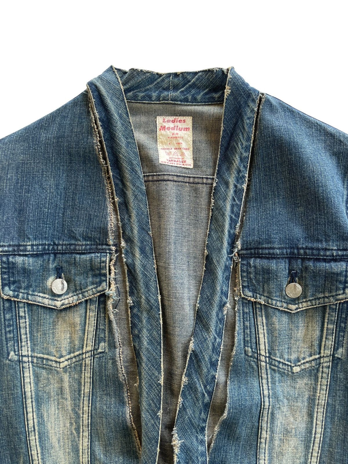 Vandalize Vandalize Distressed Bondage Denim Jacket Size M / US 6-8 / IT 42-44 - 5 Thumbnail