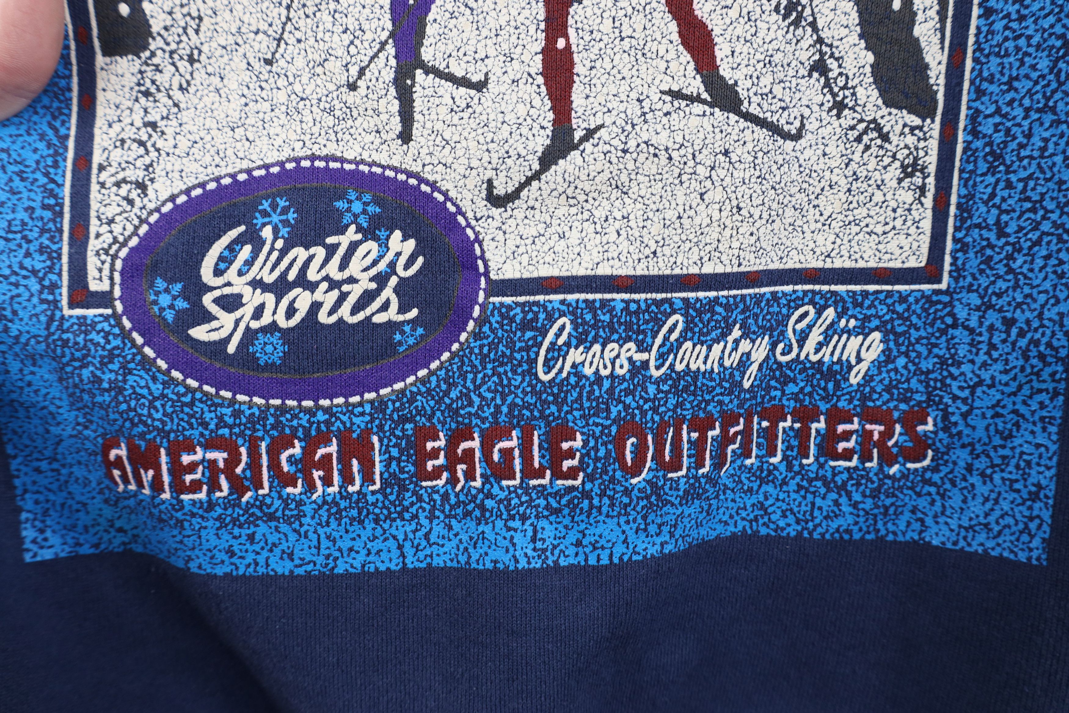 American Eagle Outfitters Vintage 90s American Eagle Outfitters Skiing Sweatshirt Size US L / EU 52-54 / 3 - 6 Thumbnail