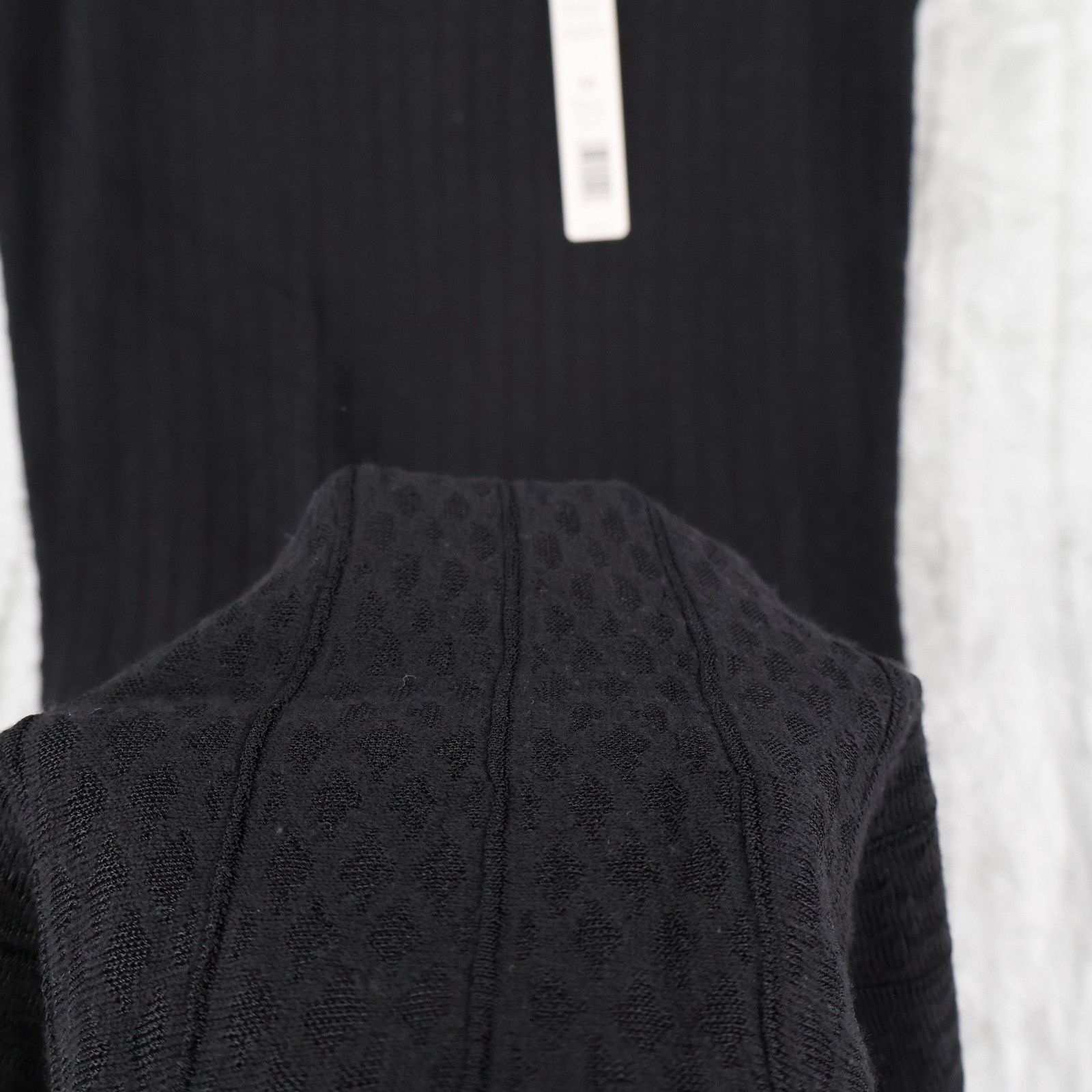NIC+ZOE NIC+ZOE Black Ribbed Knit Fit Flare Midi Dress Womens L Size L / US 10 / IT 46 - 6 Thumbnail