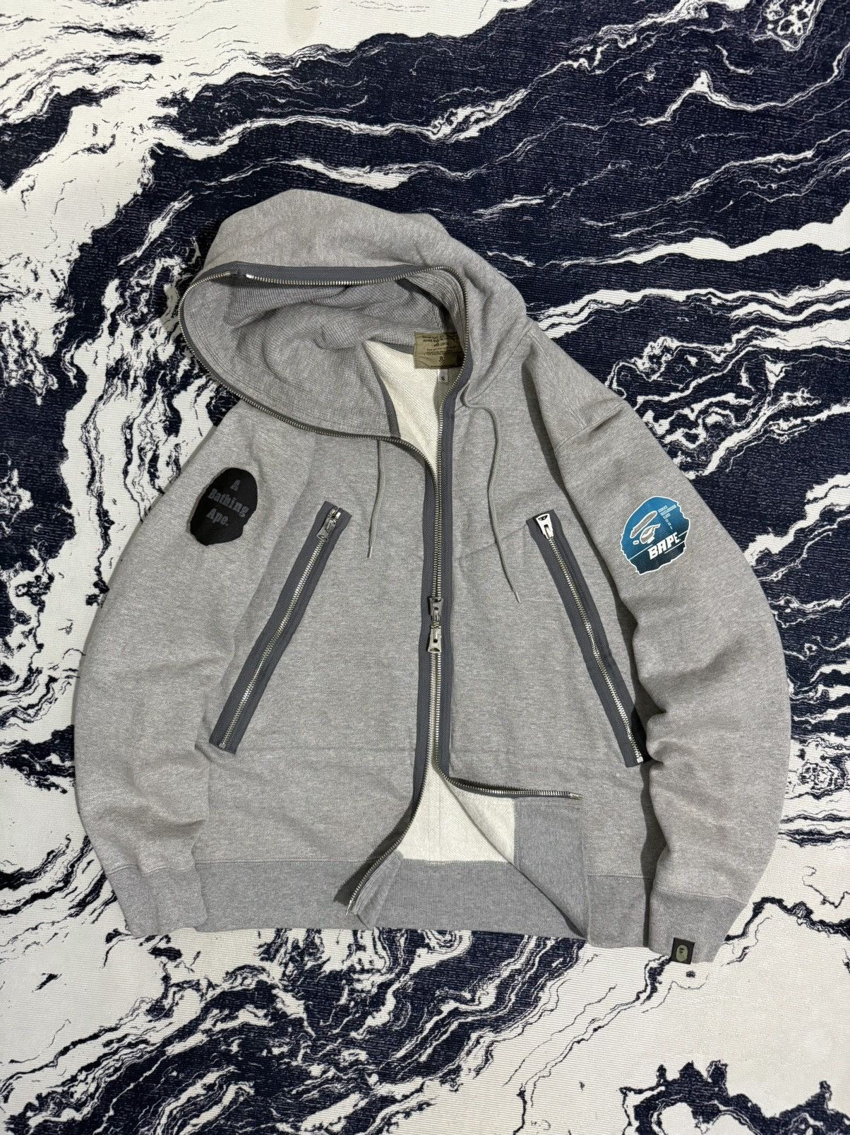 Bape Vintage Bape maritime S-R squadron uniform full ziphoodie Size US S / EU 44-46 / 1 - 1 Thumbnail