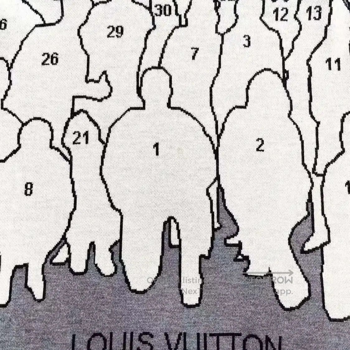 Louis Vuitton Louis Vuitton Gray Wool Blend Logo Sweater . Size S / US 4 / IT 40 - 3 Thumbnail