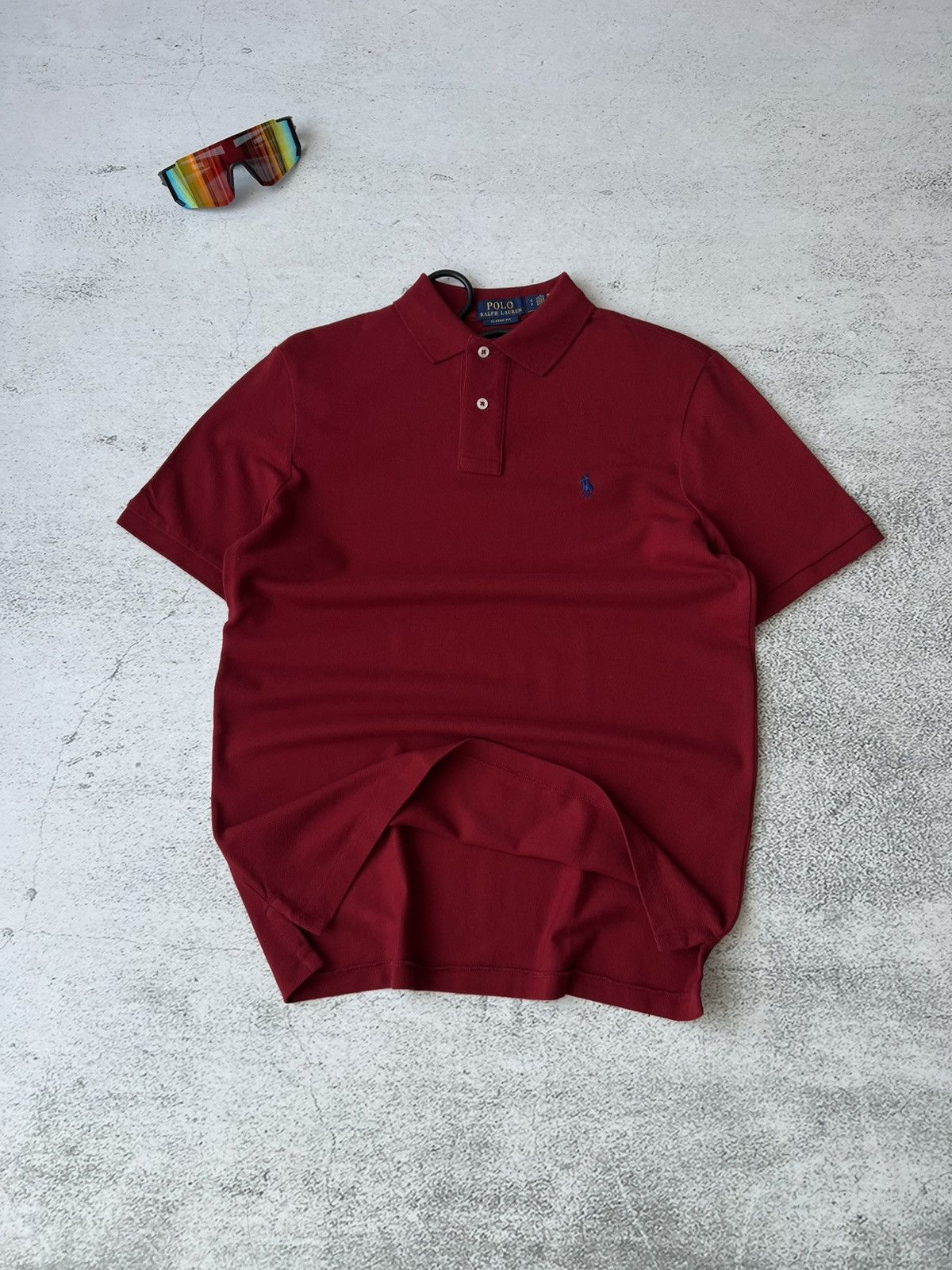 Polo Ralph Lauren Polo Ralph Lauren Burgundy Polo Shirt Classic Size S Size US S / EU 44-46 / 1 - 1 Thumbnail