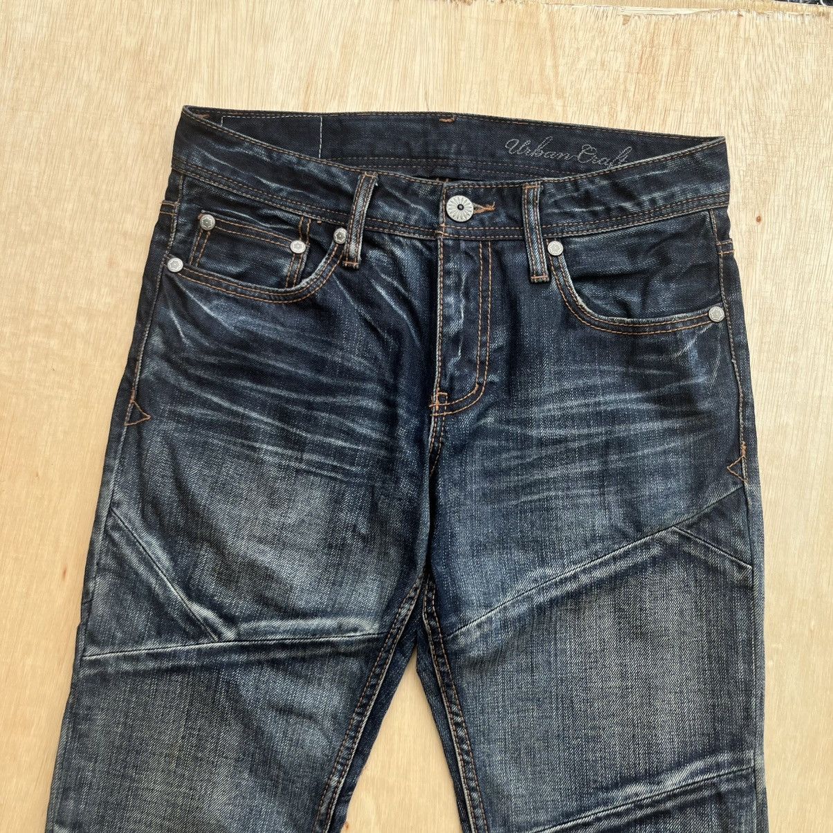 If Six Was Nine URBAN CRAFT JAPANESE BRAND DENIM DISTRESSED SLIM FIT Size US 31 - 2 Thumbnail
