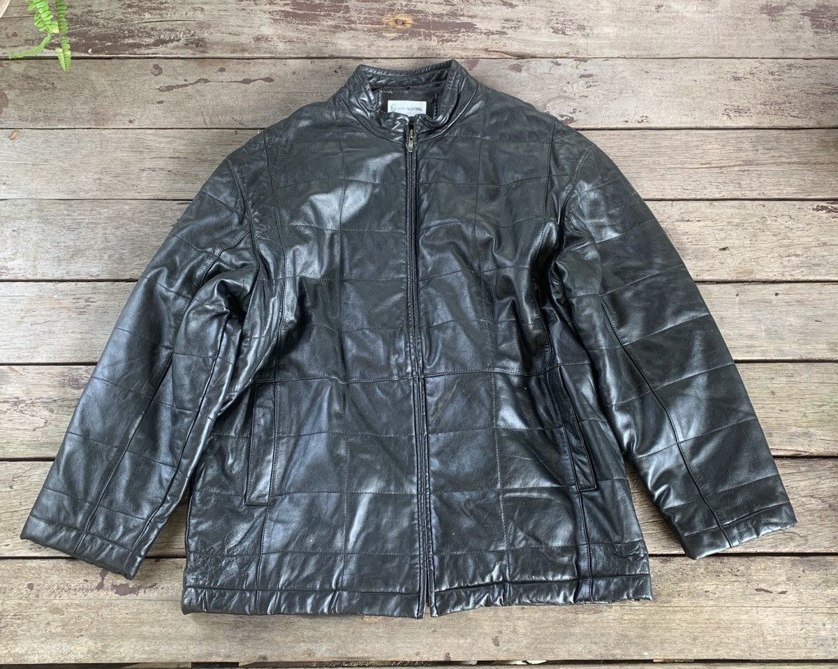 Japanese Brand Vintage Gianni Valentino Italy leather puff padded jacket Size US M / EU 48-50 / 2 - 1 Thumbnail