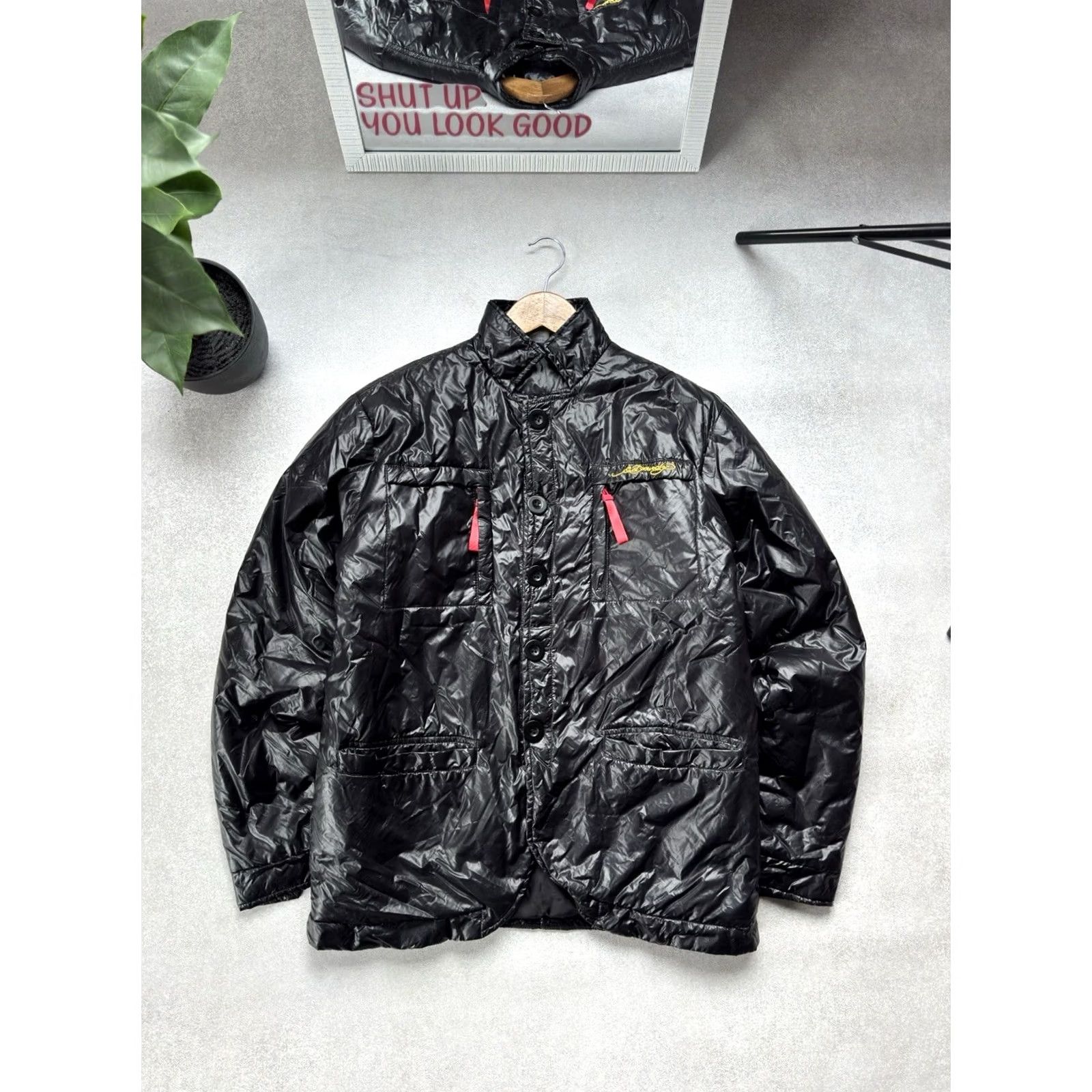 Ed Hardy VINTAGE Ed Hardy By Christian Audigier Big Logo Black Nylon Coat Jacket M Men Vintage Logo Windbreaker 90s Punk Skull US Mens Size US M / EU 48-50 / 2 - 4 Thumbnail