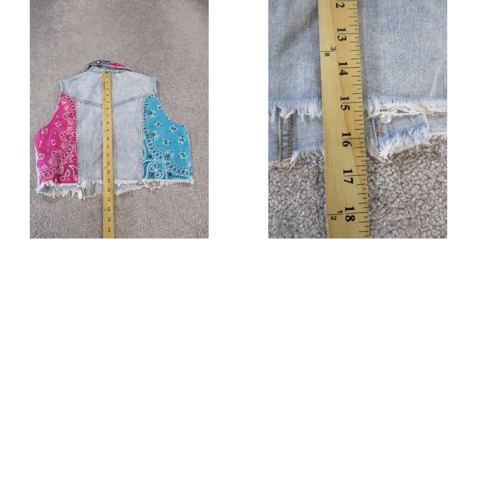 Jessica Simpson VINTAGE Jessica Simpson Denim Vest Womens Small Sleeveless Collared Short Cotton Blue 90s Womens Size S / US 4 / IT 40 - 8 Thumbnail