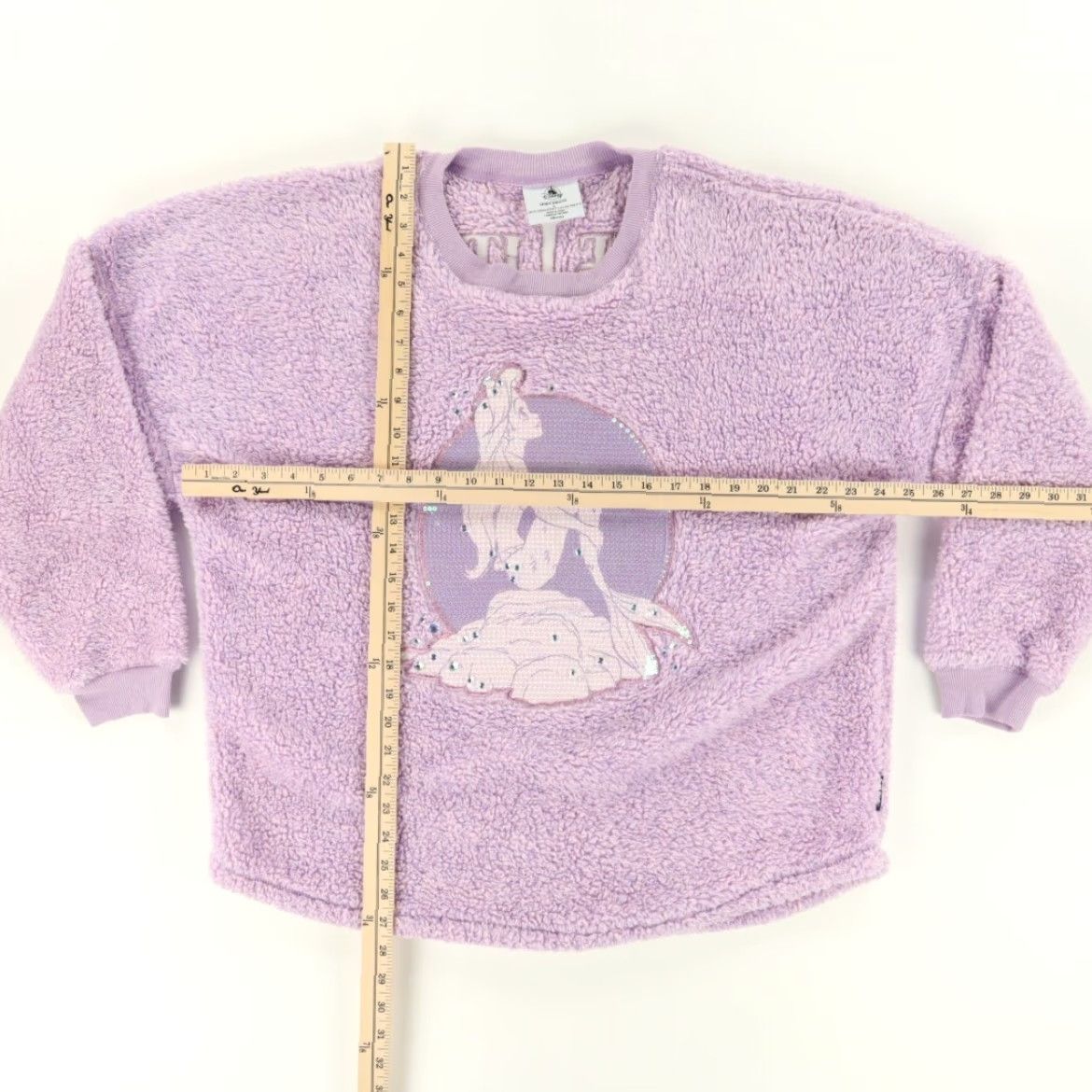 Disney Spirit Jersey Sweatshirt Men L Purple Disney Little Mermaid Sherpa Mens Size L / US 10 / IT 46 - 3 Thumbnail