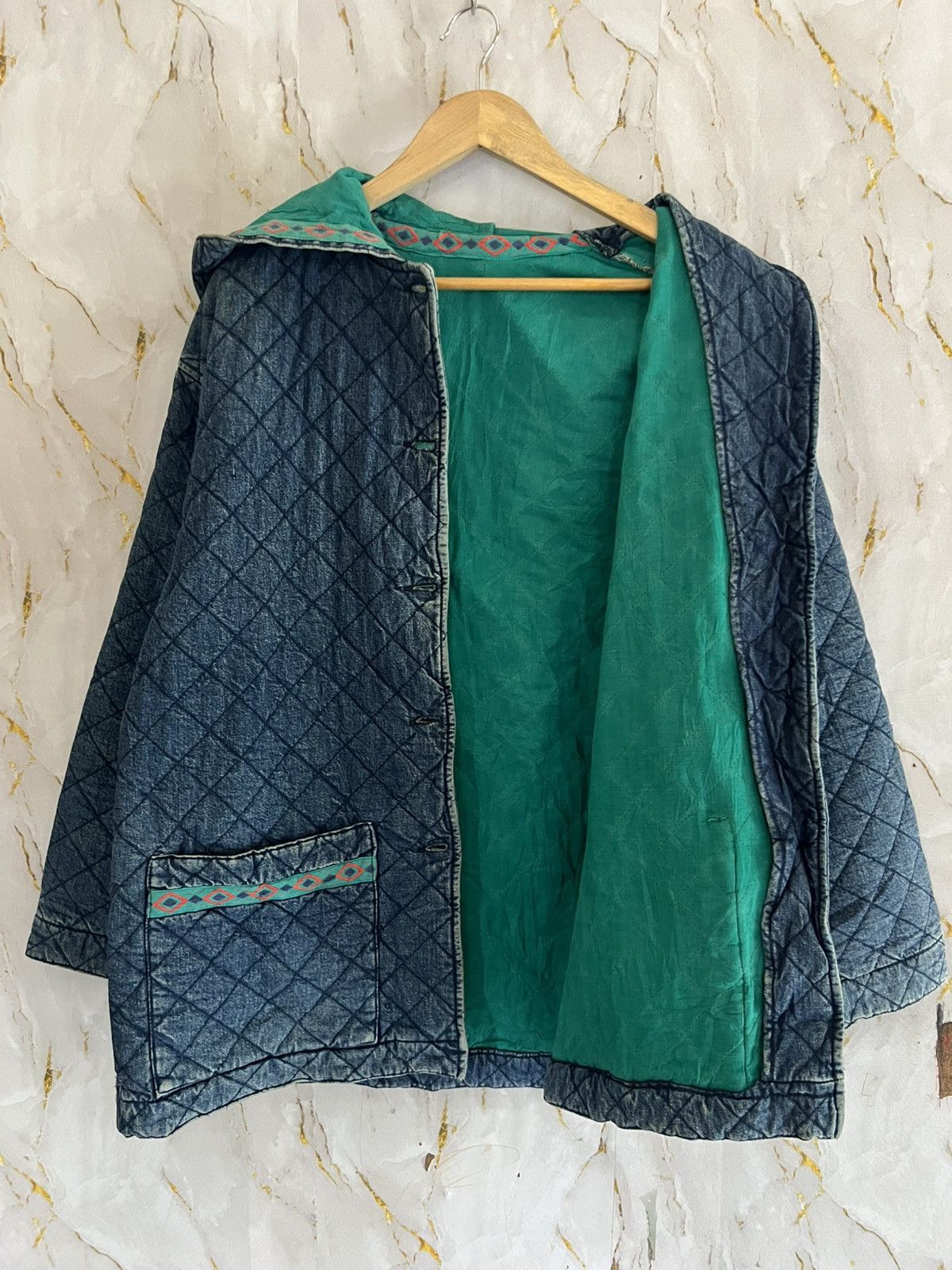 Benetton VINTAGE BENETTON DENIM JACKET Size US XXL / EU 58 / 5 - 3 Thumbnail