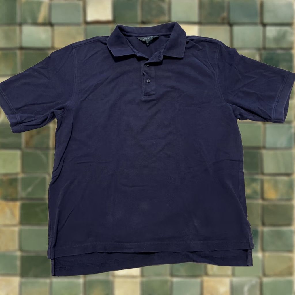Brooks Brothers BROOKS BROTHERS Polo Short Sleeve Navy Blue L 100% pima Cotton Golf Mens Regular Size US L / EU 52-54 / 3 - 1 Thumbnail
