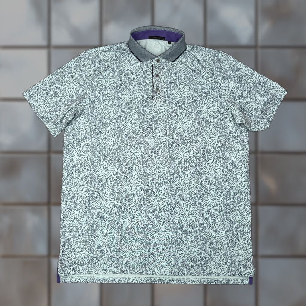 Vintage Greyson Polo Shirt Mens XL Blue Lion Pattern Performance Golf Stretch Polo Shirt XL Mens Blue Lion Pattern Greyson Size US XL / EU 56 / 4 - 1 Thumbnail