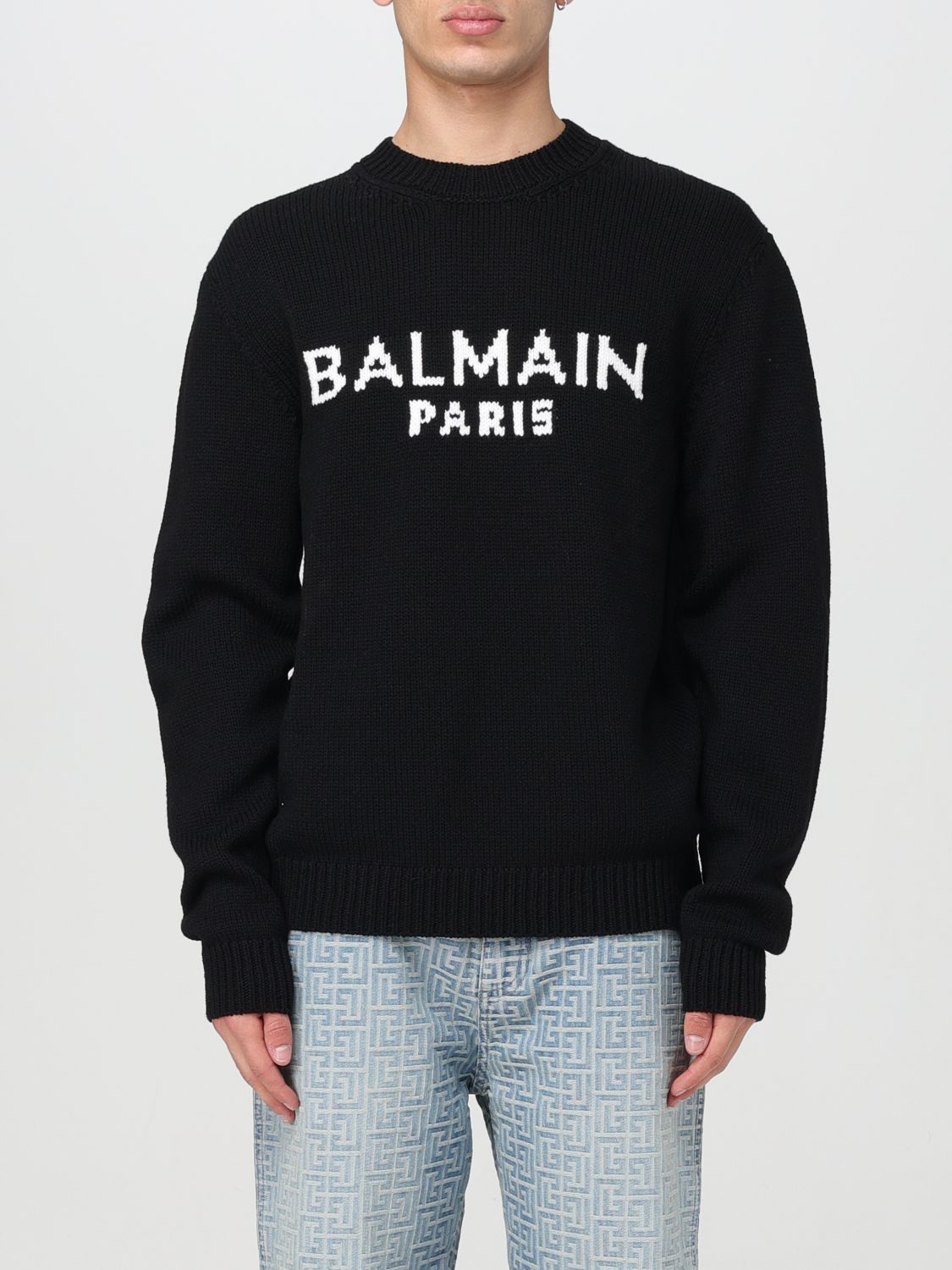 image of Balmain Sweater Men Black (Size XL)