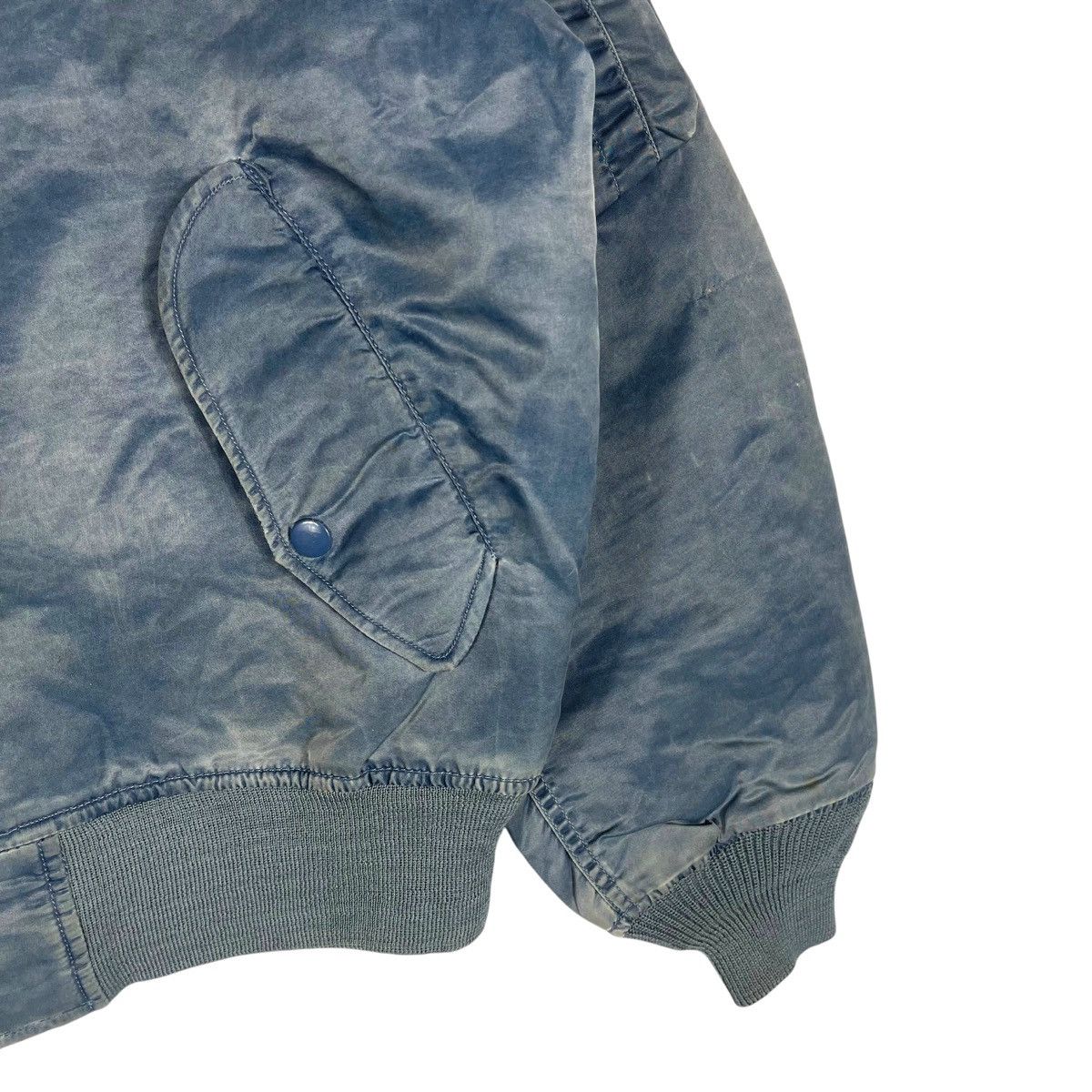 Japanese Brand Vintage Machope MA-1 Flight Jacket | Sun Faded Blue Bomber Size US L / EU 52-54 / 3 - 6 Thumbnail