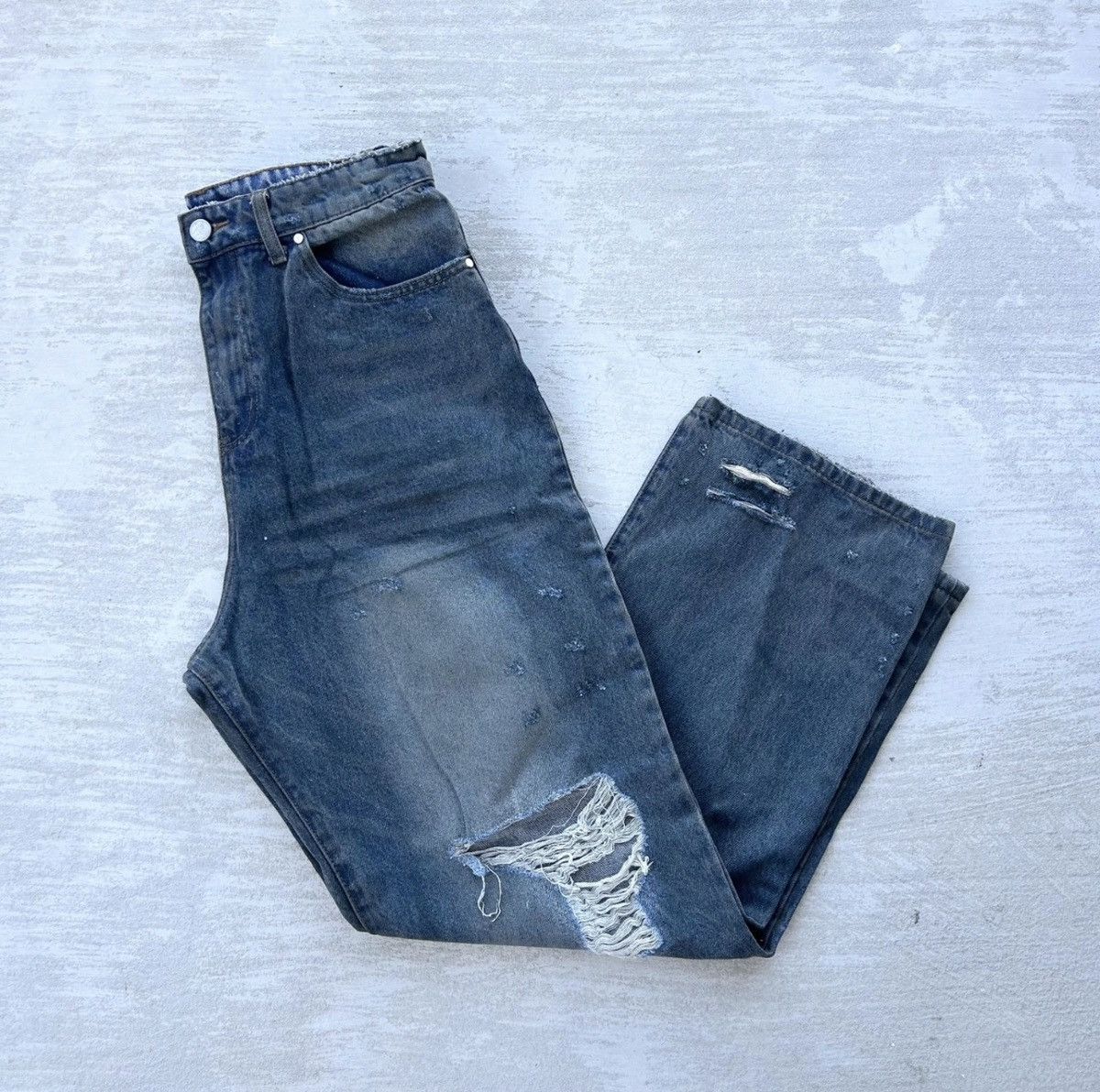 basketcase gallery Basketcase Gallery LAX Baggy Junkyard Ripped Denim Jeans Size US 32 / EU 48 - 1 Thumbnail