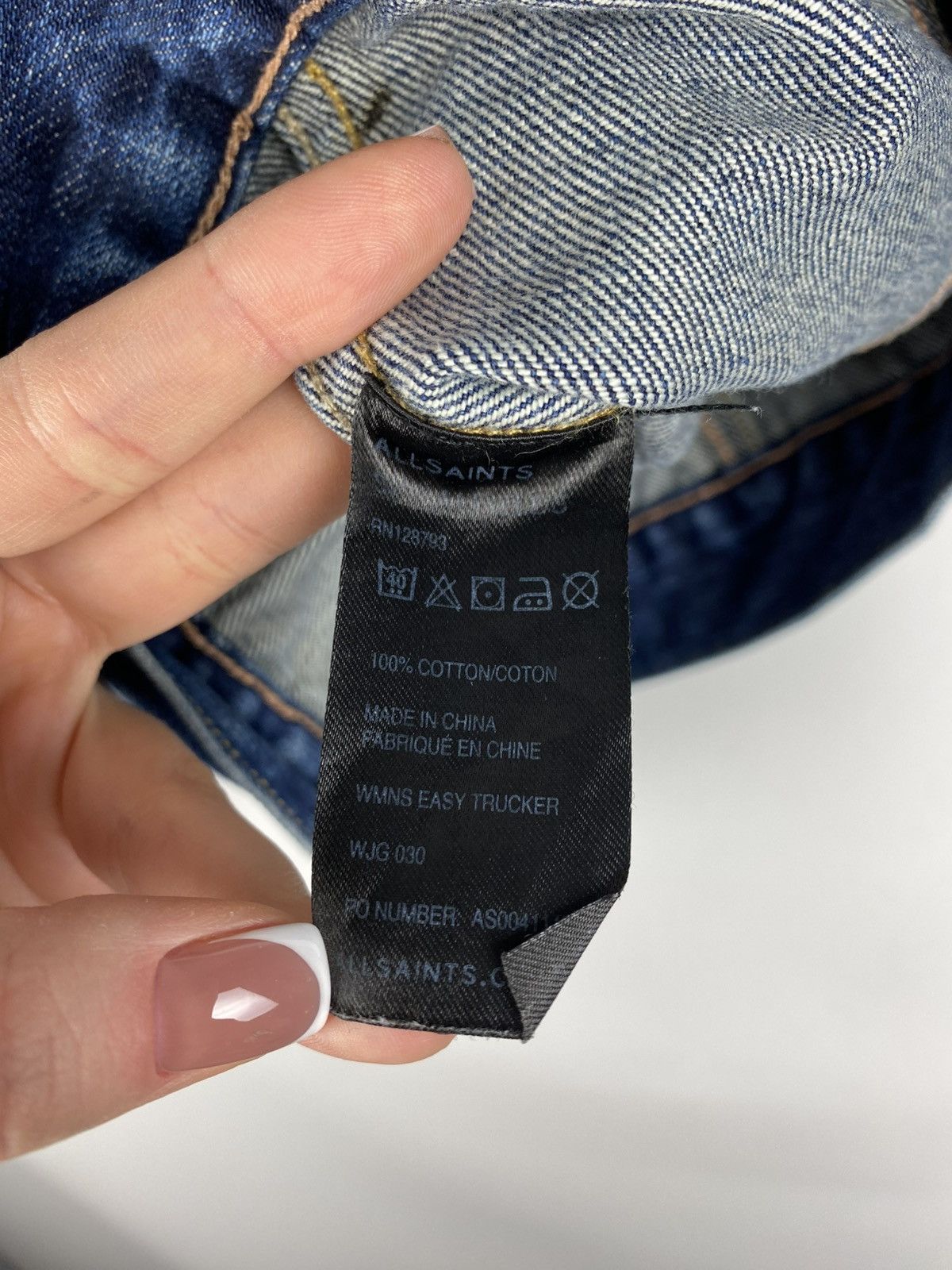 Allsaints × Japanese Brand Allsaints WMNS Easy Trucker ladies selvedge denim jacket Size M / US 6-8 / IT 42-44 - 12 Thumbnail
