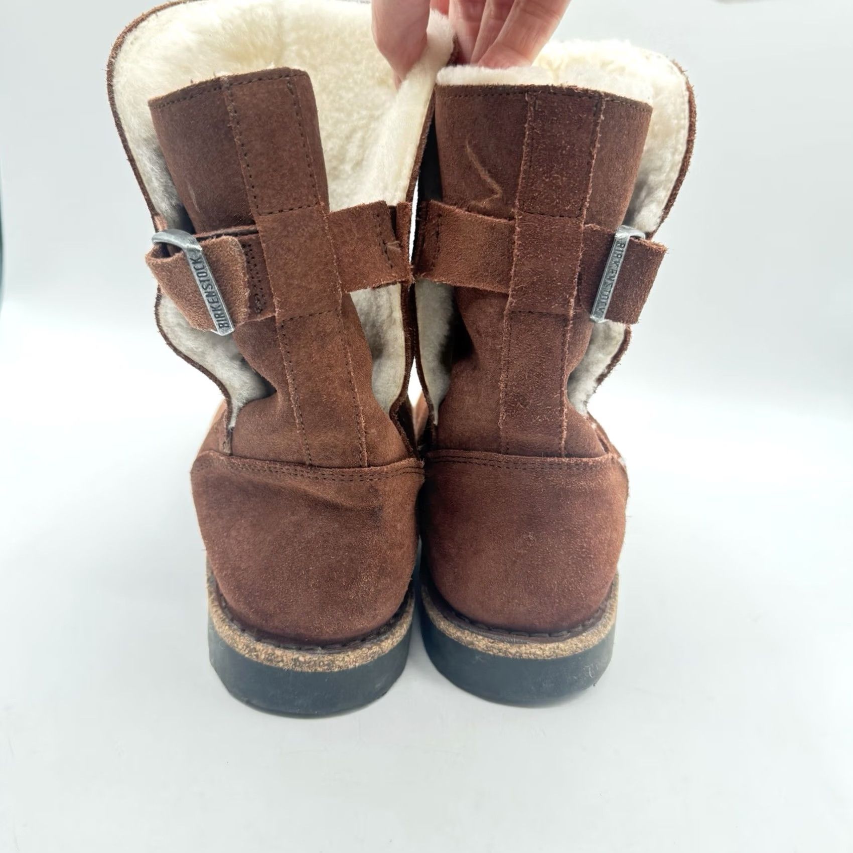 Birkenstock Birkenstock Uppsala Boot Women Leather Shearling Brown 10 Mid-Calf Flat Leather Lined Adjustable Strap Vintage N/A Size US 10 / IT 40 - 2 Thumbnail
