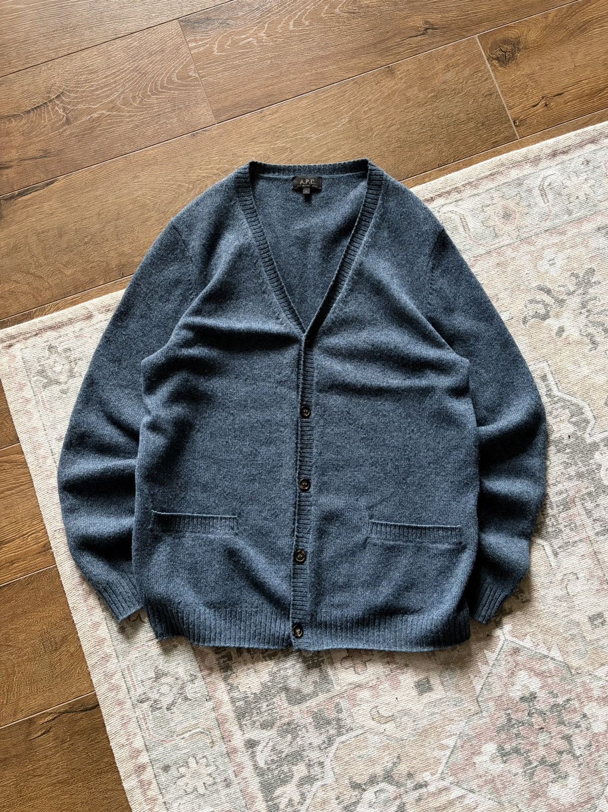 A.P.C. A.P.C. Vintage Merino Wool Cardigan Sweater Size US L / EU 52-54 / 3 - 1 Thumbnail