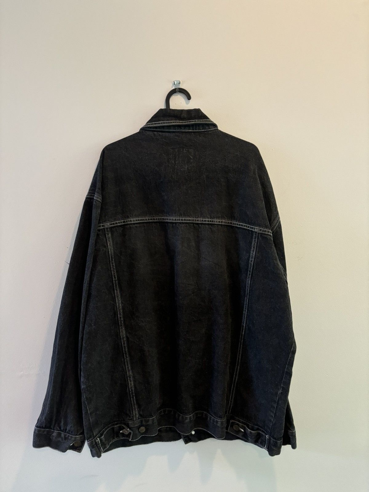 Vintage Vintage Black Oversized Denim Jacket y2k Size US L / EU 52-54 / 3 - 8 Thumbnail