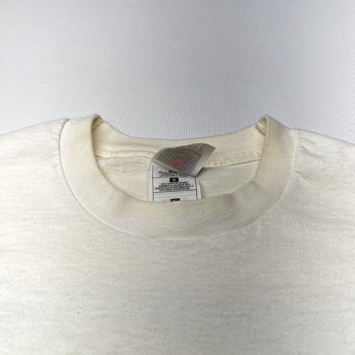 Fruit Of The Loom × Vintage VTG Auto Nation Tee Shirt White Single Stitch Heavy Cars Size US L / EU 52-54 / 3 - 4 Thumbnail
