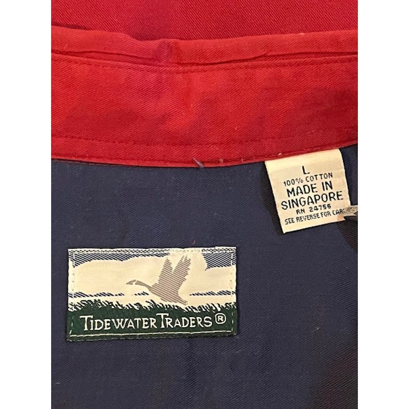 Vintage VTG Tidewater Traders Red White Navy Button Down Shirt L Size US L / EU 52-54 / 3 - 3 Thumbnail