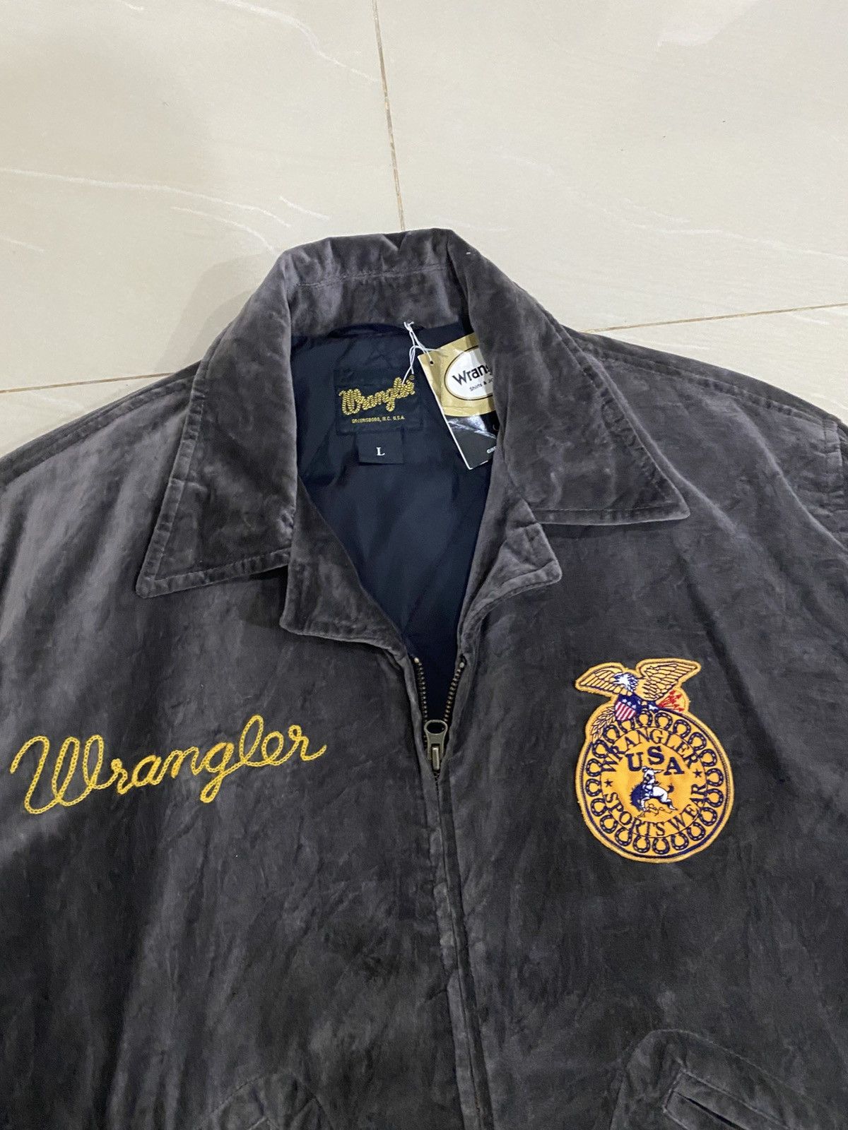 Wrangler Wrangler Texas Usa FFA Style Brown Velvet Jacket Size US L / EU 52-54 / 3 - 5 Thumbnail