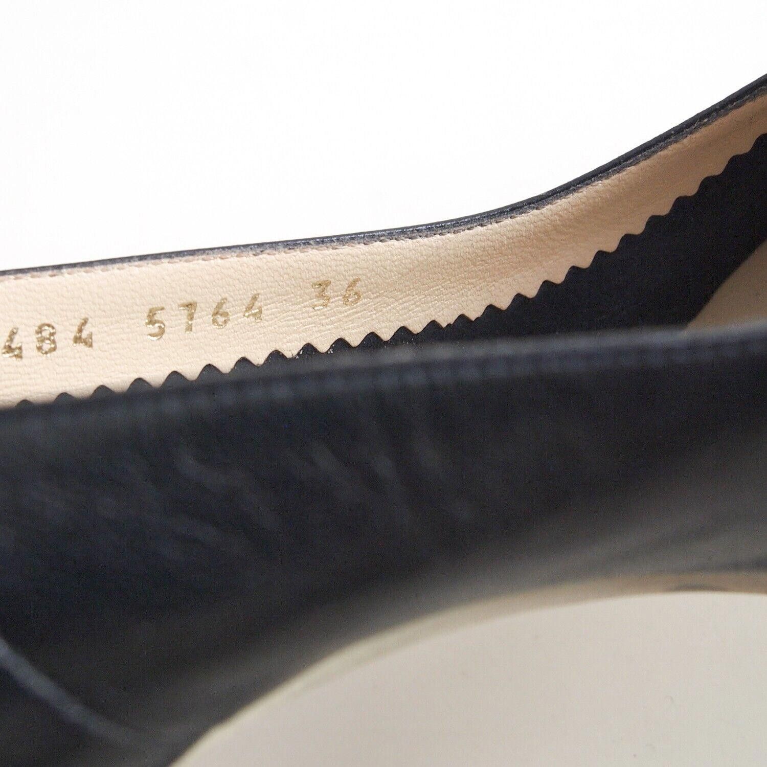 Sergio Rossi Sergio Rossi Heels Black Leather Mid Pointy Toe US 6 EU 36 Size US 6 / IT 36 - 10 Thumbnail