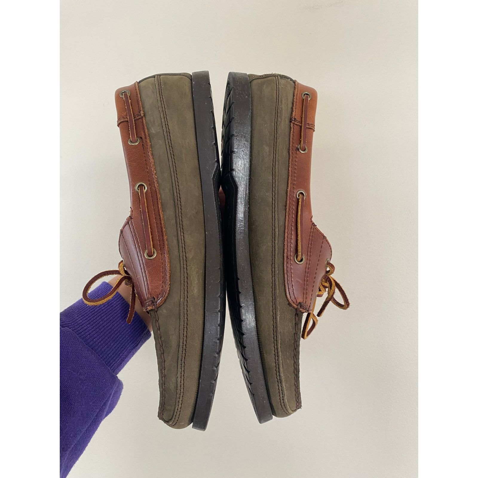 G.H. Bass & Co. GH Bass Co Boat Dock Shoes Size 10.5 Leather Slip-On Lace Up Size US 10.5 / EU 43-44 - 6 Thumbnail