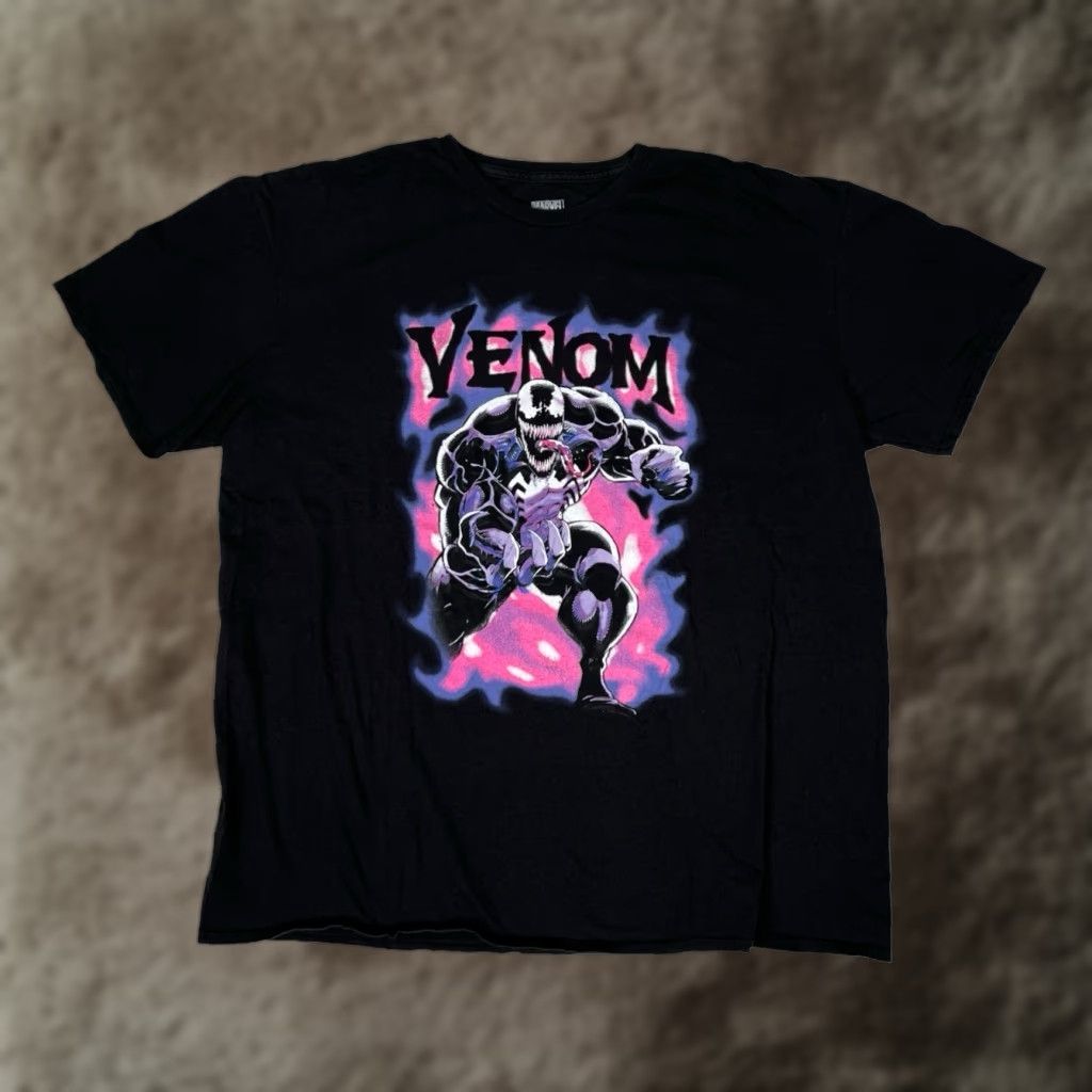Vintage VINTAGE Marvel Venom T-Shirt 2XL Black Men Short Sleeve Graphic Tee Comics Retro Venom Mens Size US XXL / EU 58 / 5 - 1 Thumbnail