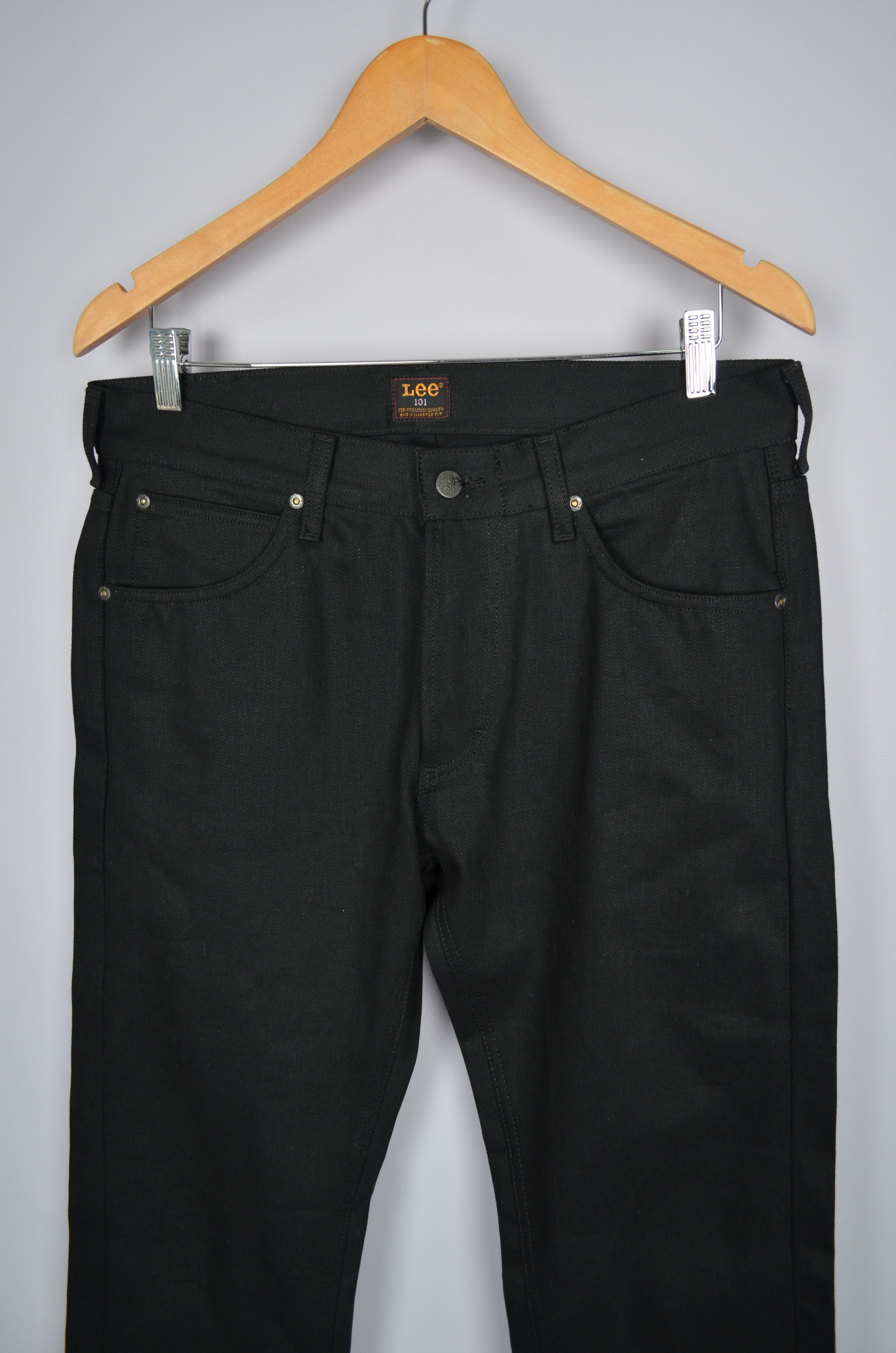 Designer × Japanese Brand × Lee Lee 101 101S Jeans Dry Selvedge Black 14oz Size W32 L32 Size US 32 / EU 48 - 2 Thumbnail