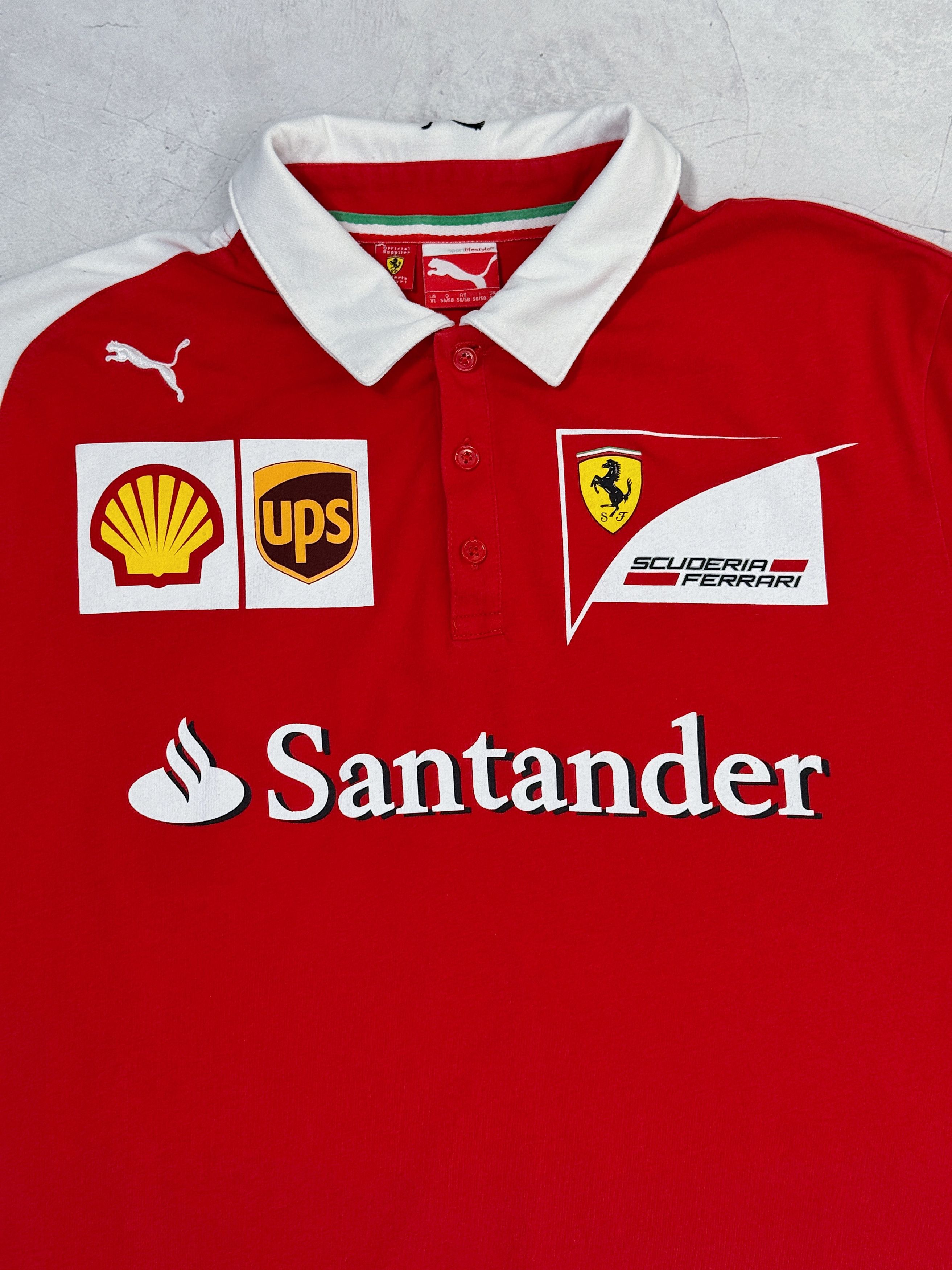Ferrari Puma & Scuderia Ferrari Polo T-Shirt Santander Pirelli F1 Size US XL / EU 56 / 4 - 4 Thumbnail