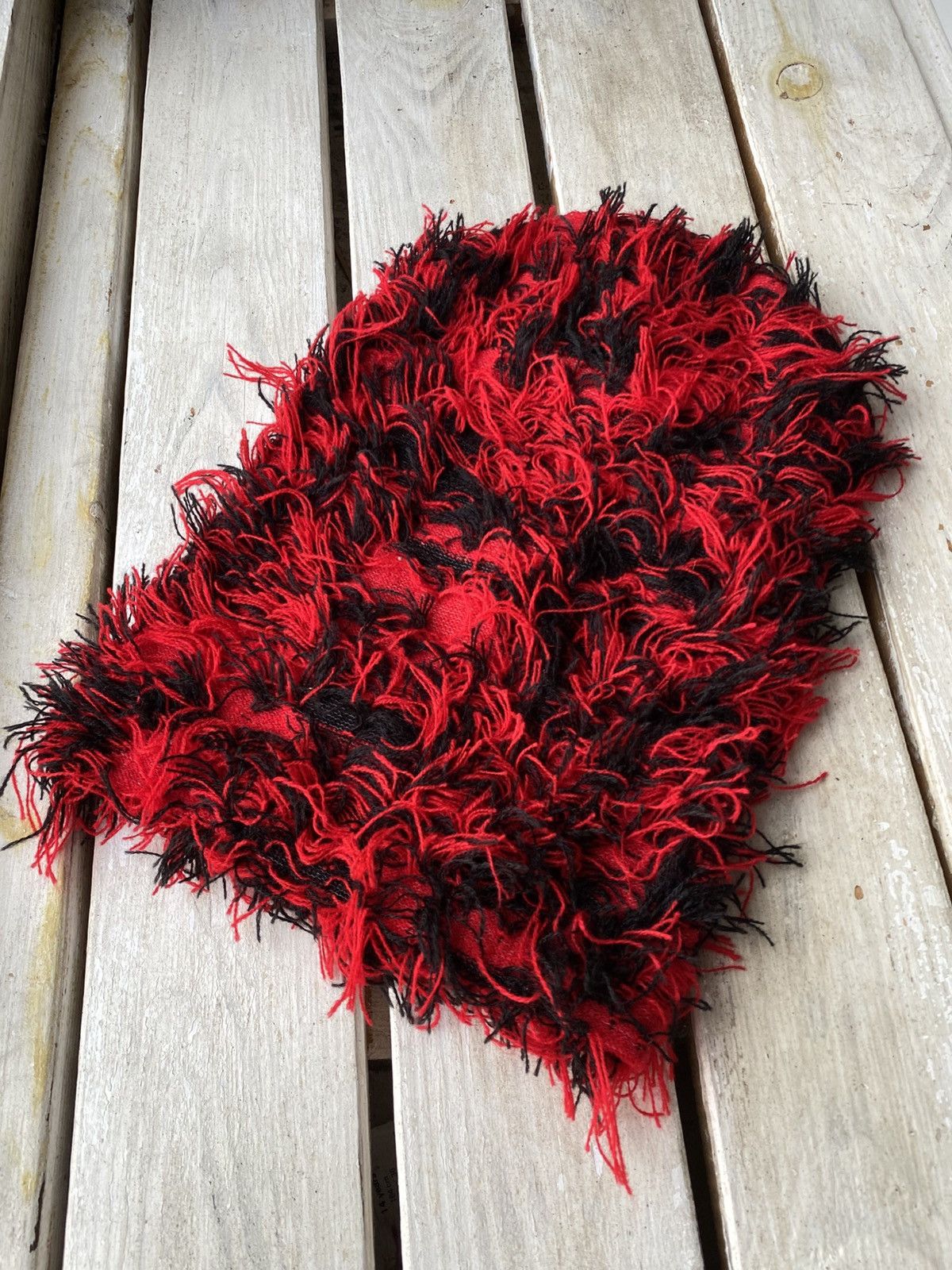 Japanese Brand × Vintage Japanese Vintage Fuzzy Mohair Ushanka Y2K balaclava Ninja Size ONE SIZE - 4 Thumbnail