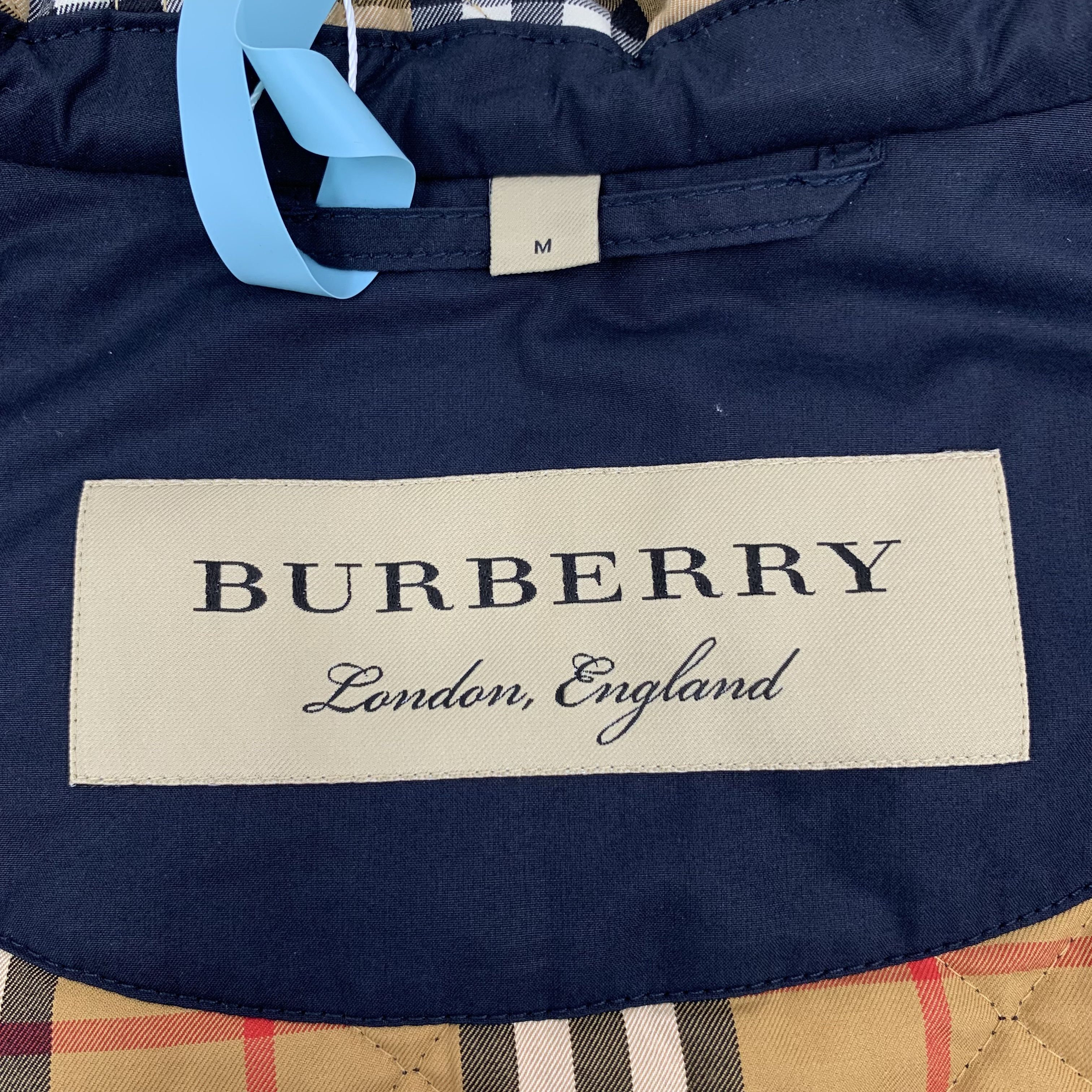 Burberry Burberry Diamond Check Horseferry Hoodie Jacket Navy (M) Size US M / EU 48-50 / 2 - 5 Thumbnail