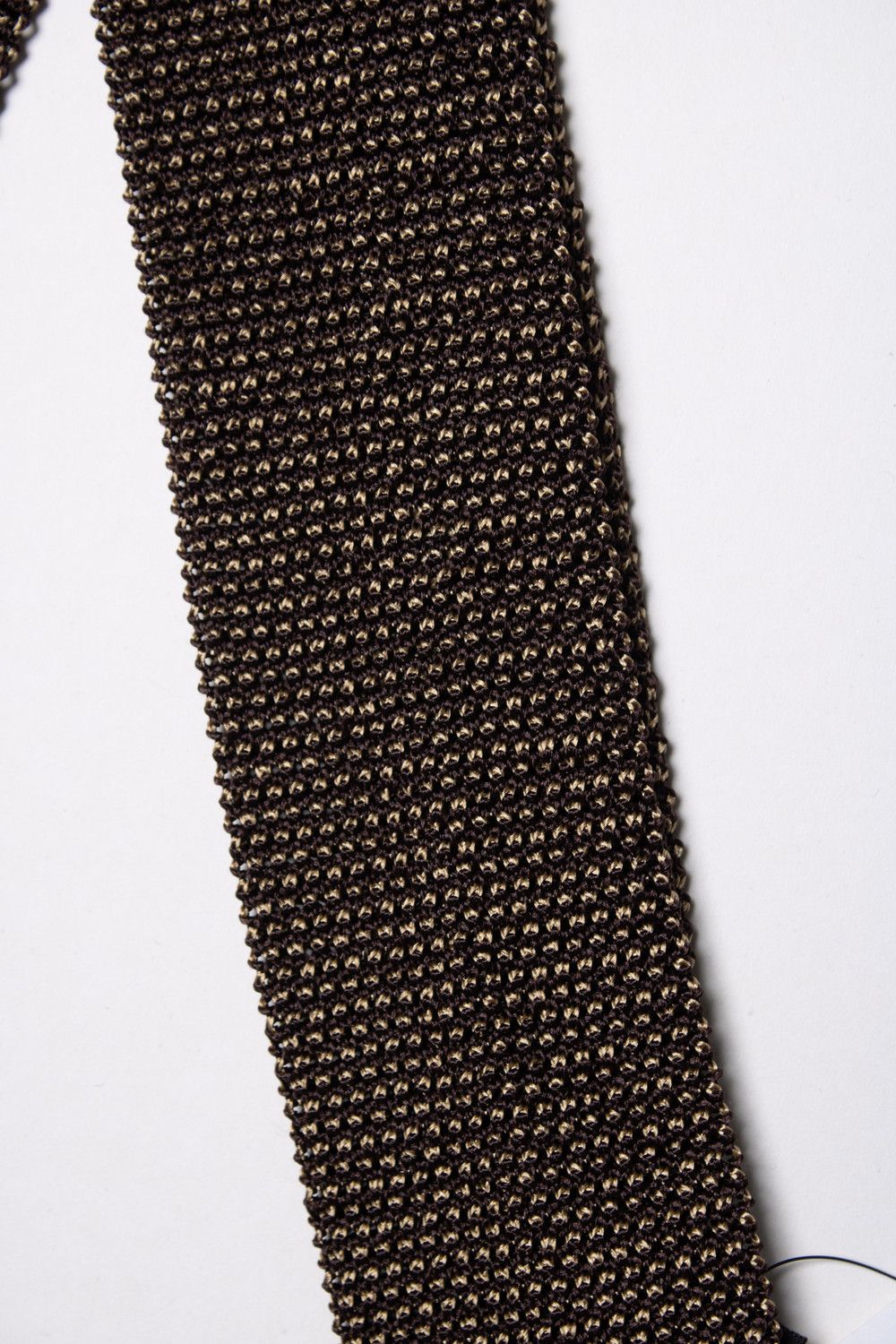 Rubinacci Rubinacci, knitted tie in gold and brown Size ONE SIZE - 2 Thumbnail