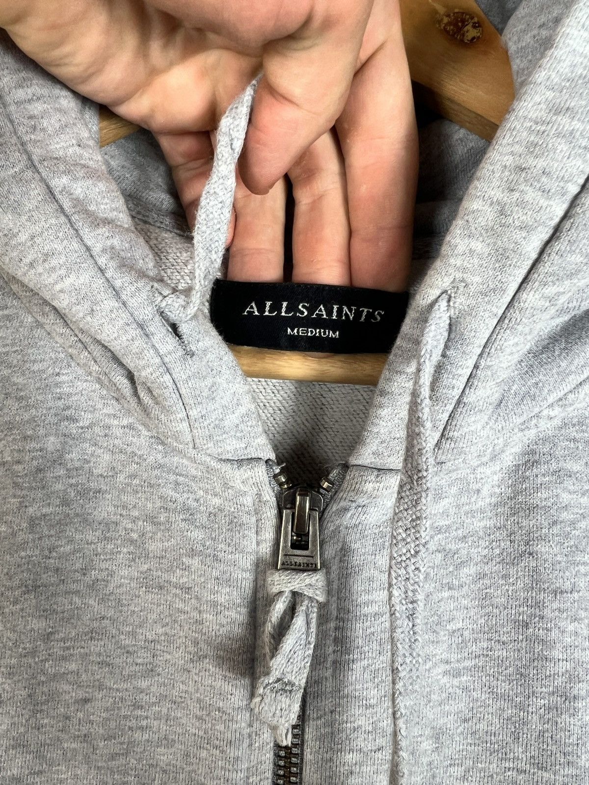Allsaints Allsaints Basic Grey Zip Hoodie Heavy Cotton Size US M / EU 48-50 / 2 - 4 Thumbnail