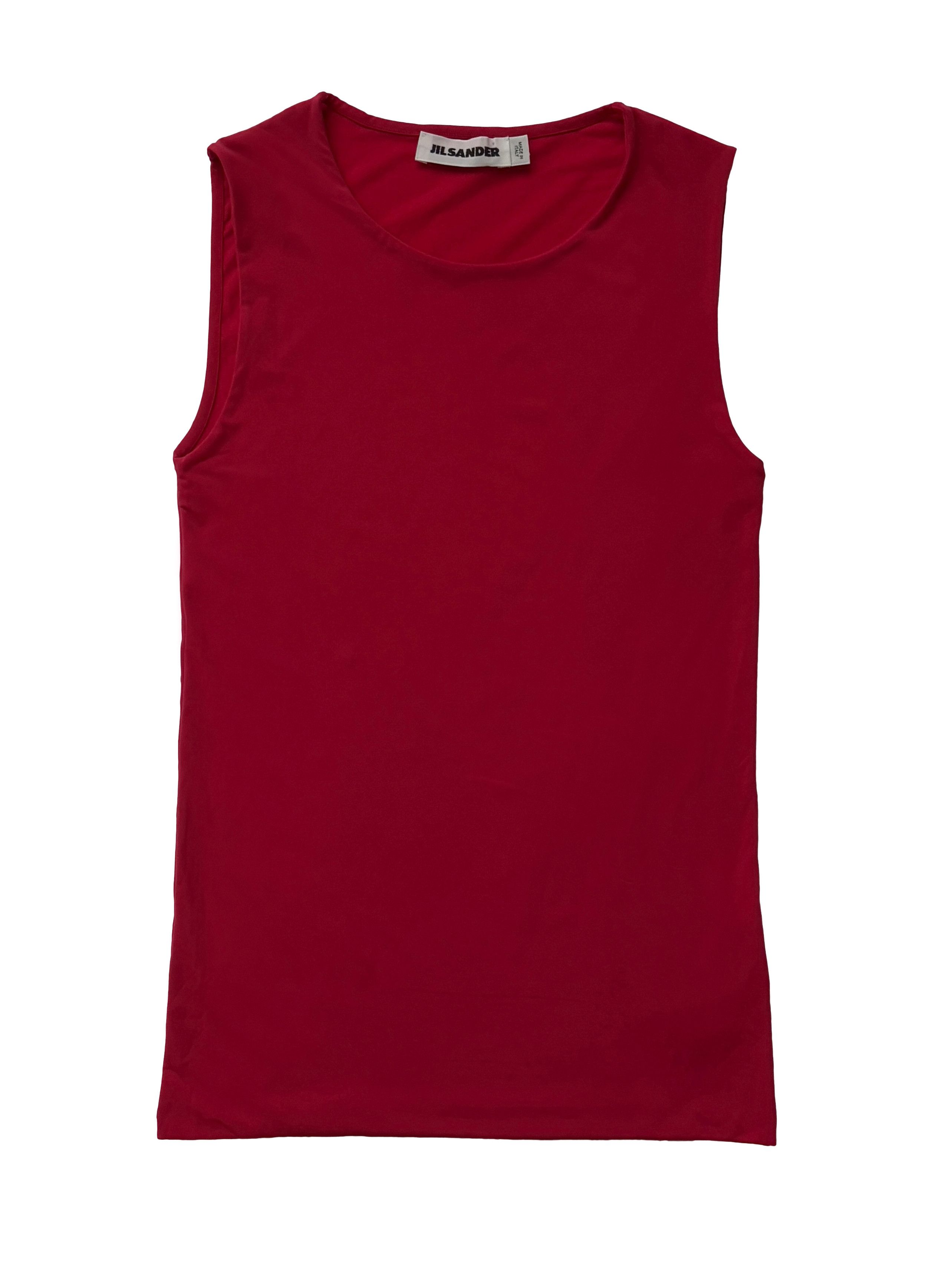 Jil Sander ⚡️QUICK SALE⚡️Jil Sander Red Stretchy Tank Top Size M / US 6-8 / IT 42-44 - 1 Thumbnail