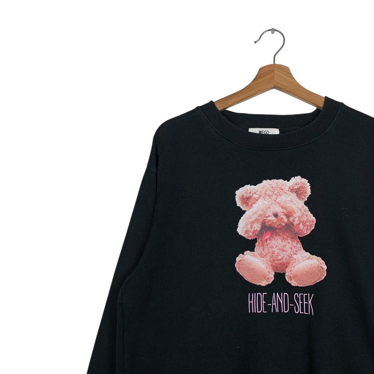 Japanese Brand WEGO X Hide and Seek Teddy Bear Graphic Sweatshirt #1741-C77 Size US L / EU 52-54 / 3 - 6 Thumbnail