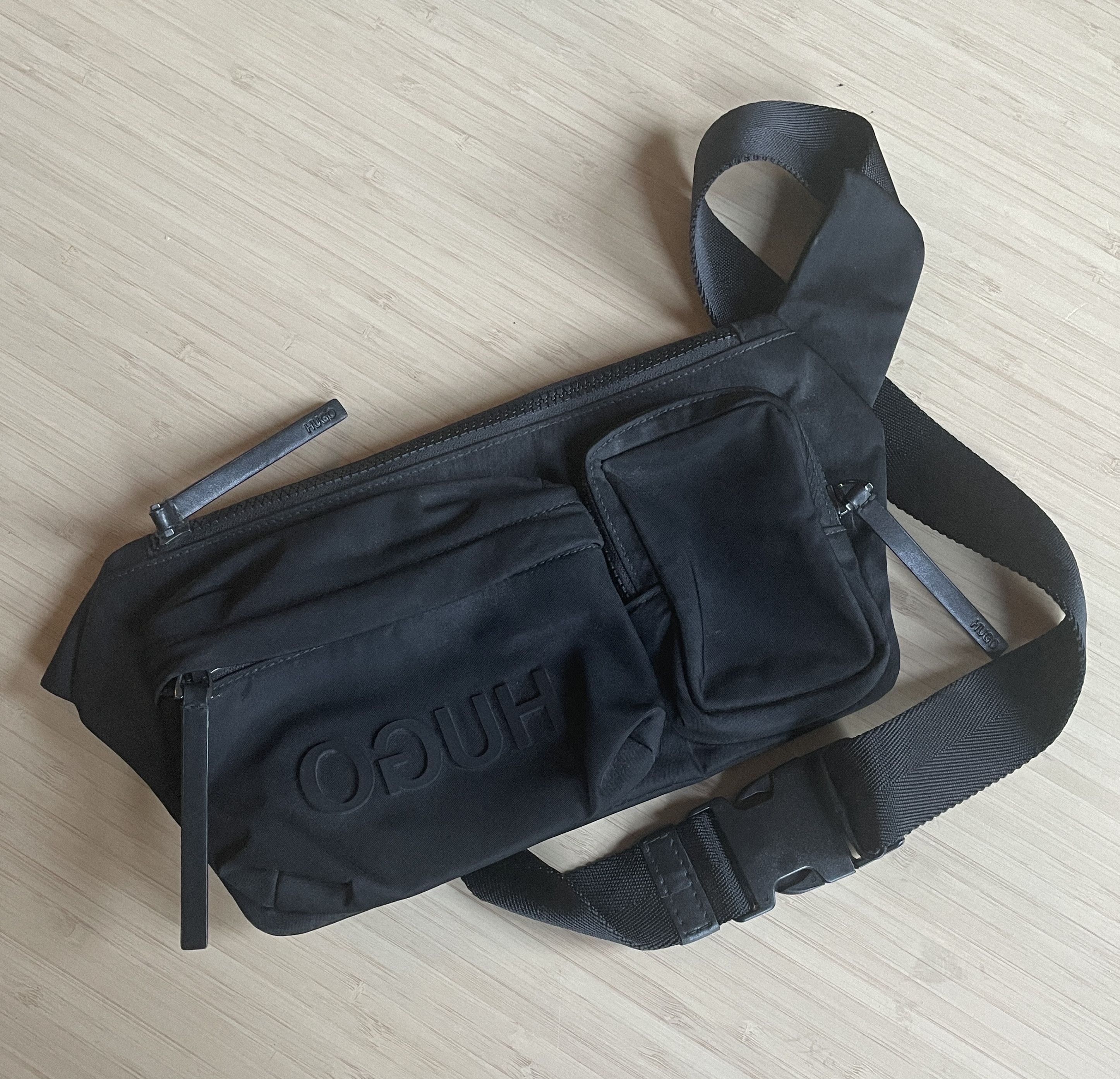 Hugo Boss Hugo Boss Black Record Waist/Crossbody Bag Size ONE SIZE - 1 Thumbnail