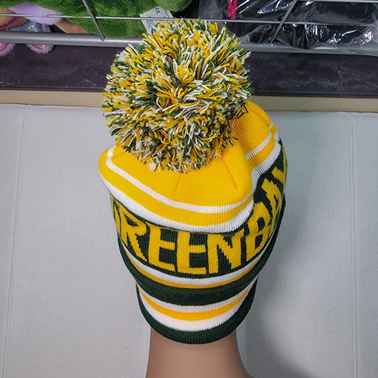 Other Green Bay Packers Knit Beanie w/ Single Pom Pom - NWT Size ONE SIZE - 4 Thumbnail