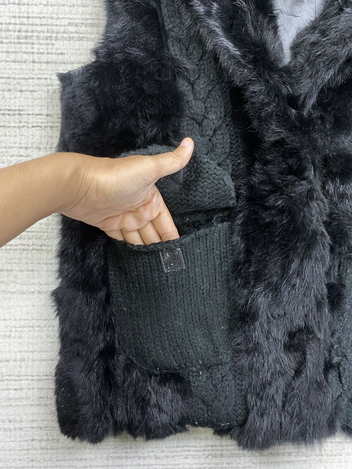 DAKS Vintage Daks London Rare Black Rabbit Fur Vest Size US S / EU 44-46 / 1 - 7 Thumbnail