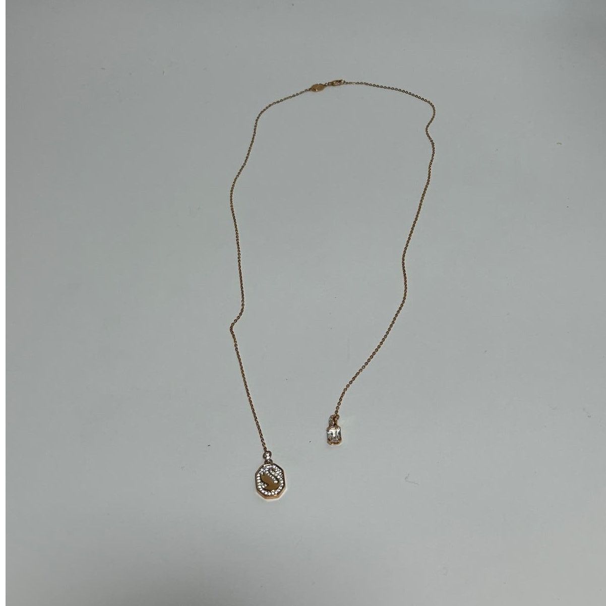 Swarovski Swarovski Signum Y necklace Swan, White, Rose gold-tone Size ONE SIZE - 6 Thumbnail
