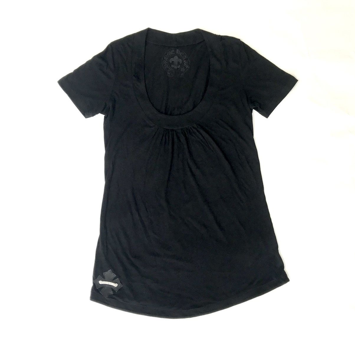 Chrome Hearts Chrome Hearts Shirt Top Leather Cross / Silver Scroll Logo Size S / US 4 / IT 40 - 1 Thumbnail