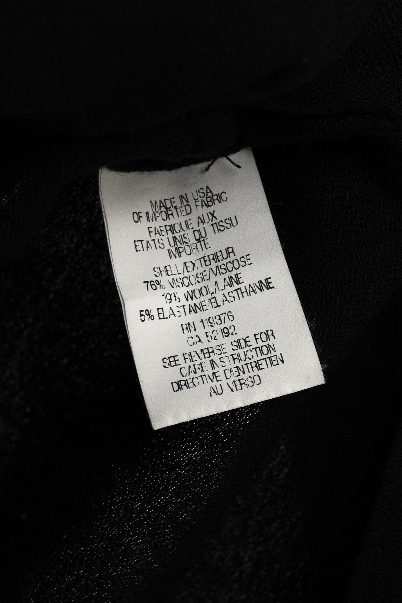 Helmut Lang Helmut Lang Black Fold Over Draped Viscose-Blend Top Size S / US 4 / IT 40 - 8 Thumbnail
