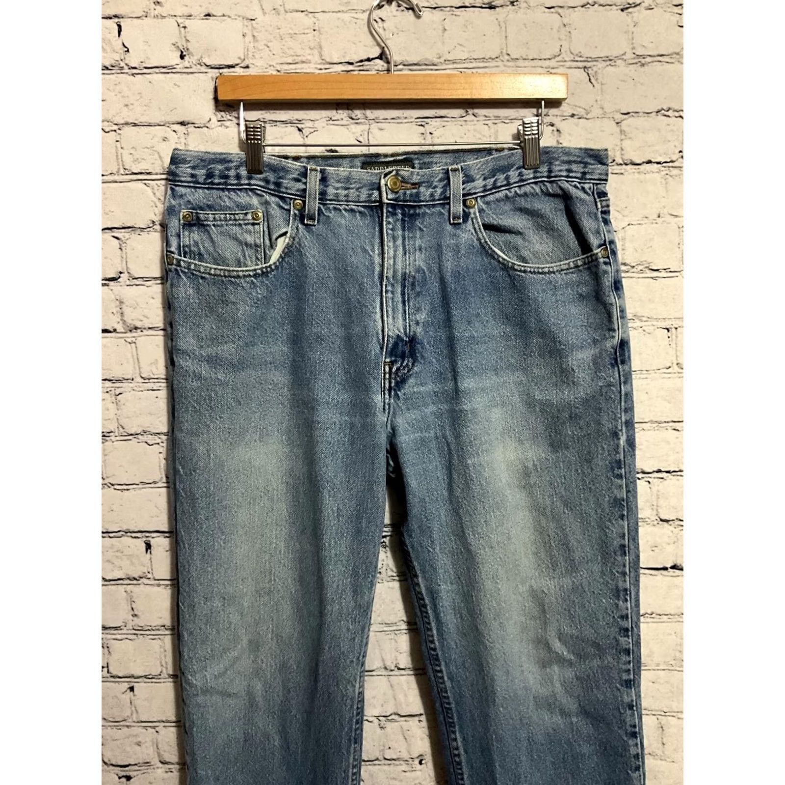 Vintage Saddlebred Classic Fit Jeans Men's 36W x 32L Blue Size US 36 / EU 52 - 4 Thumbnail