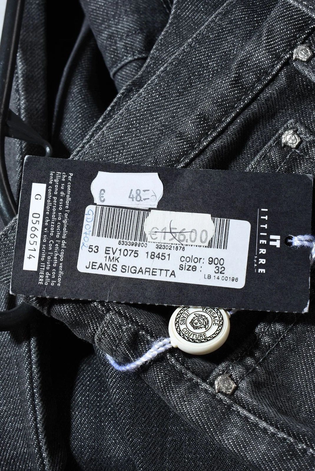Versace Jeans Couture Versace Jeans Couture Vintage Gray Denim Pants Size W30/L35 Size US 30 / EU 46 - 6 Thumbnail