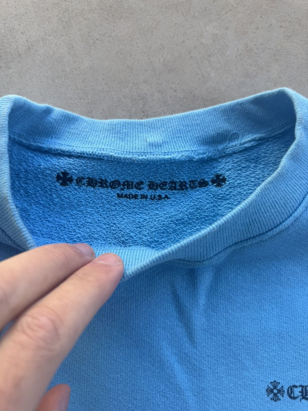 Chrome Hearts Matty Boy x Chrome Hearts “Brain New” Crewneck Blue – Size M Size US M / EU 48-50 / 2 - 11 Thumbnail