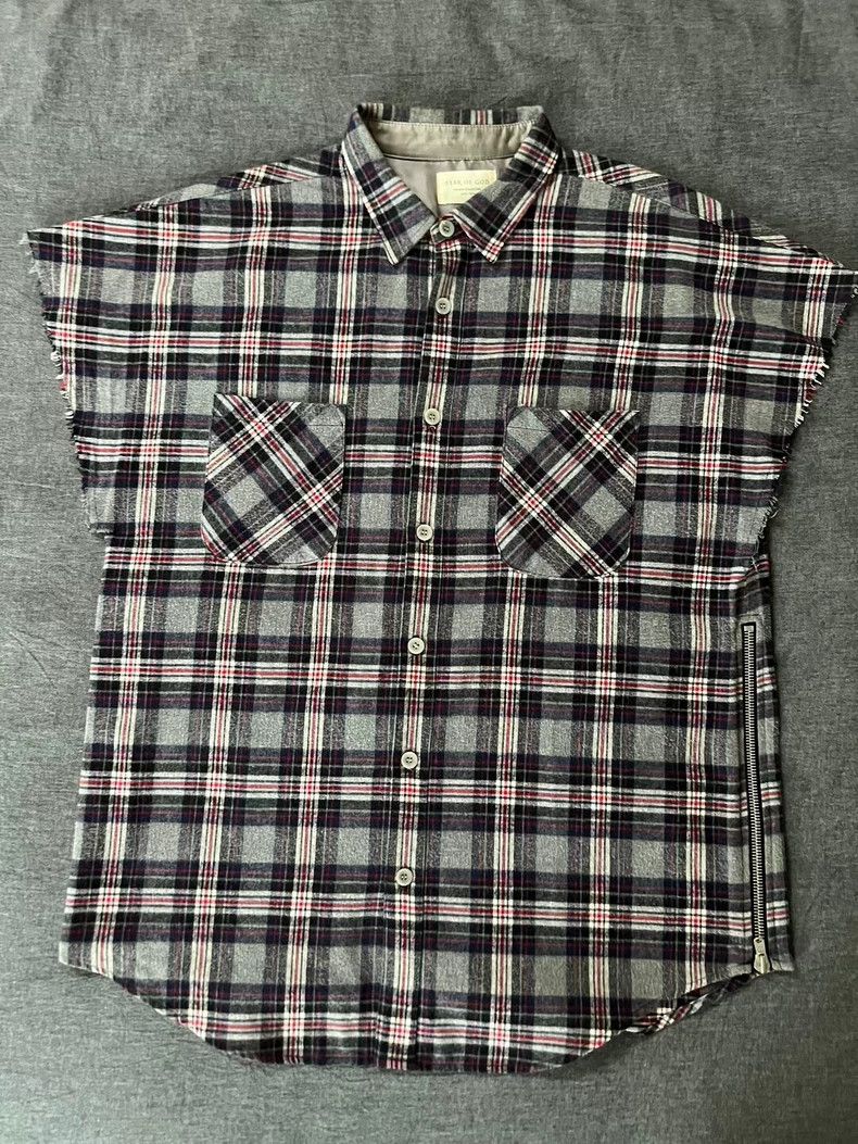 Fear of God Co-branded limited side zipper plaid shoulder