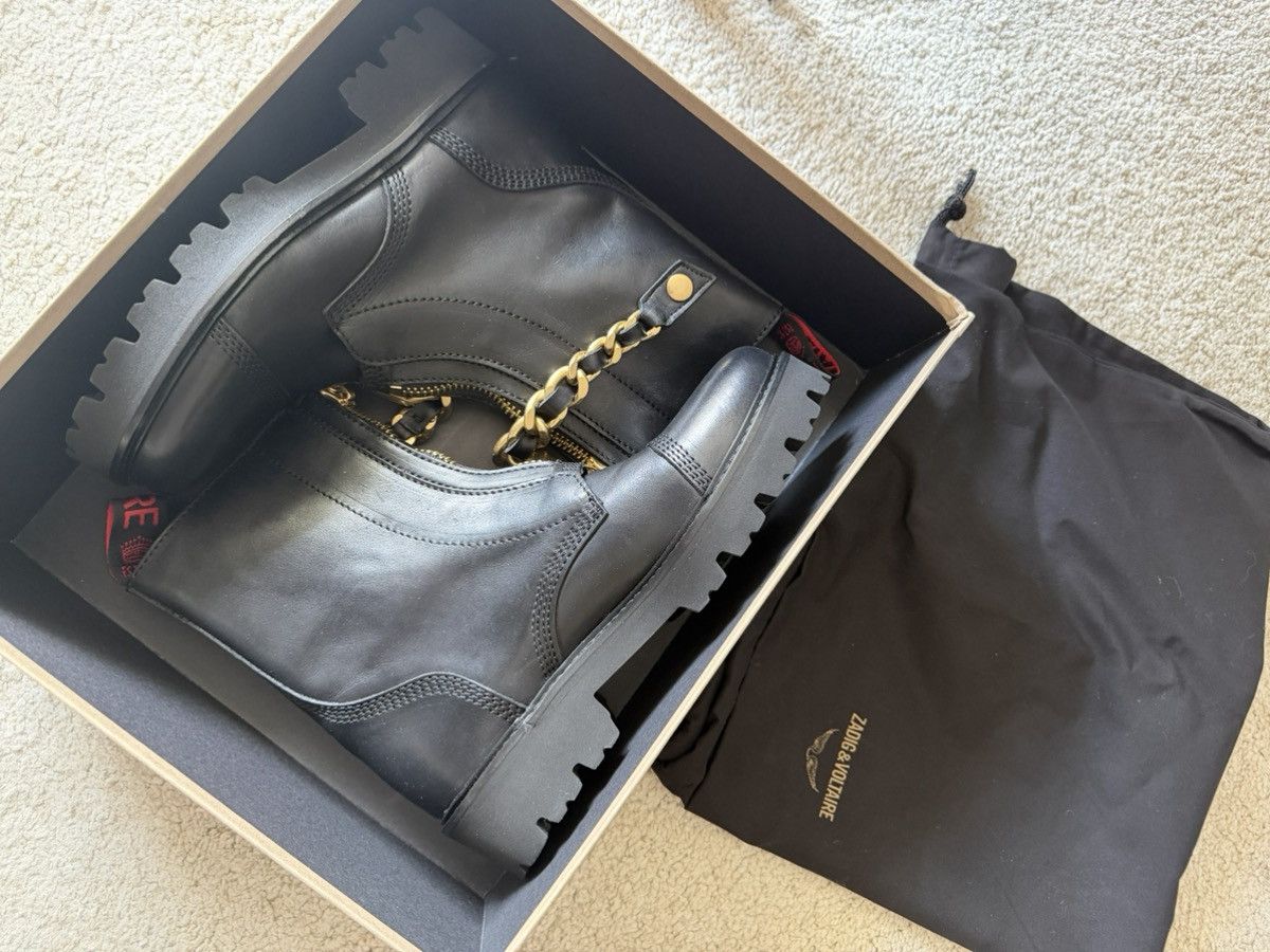 Zadig & Voltaire Zadig & Voltaire Joe Cecilia Combat Boots — Black Leather Size US 6.5 / IT 36.5 - 11 Thumbnail