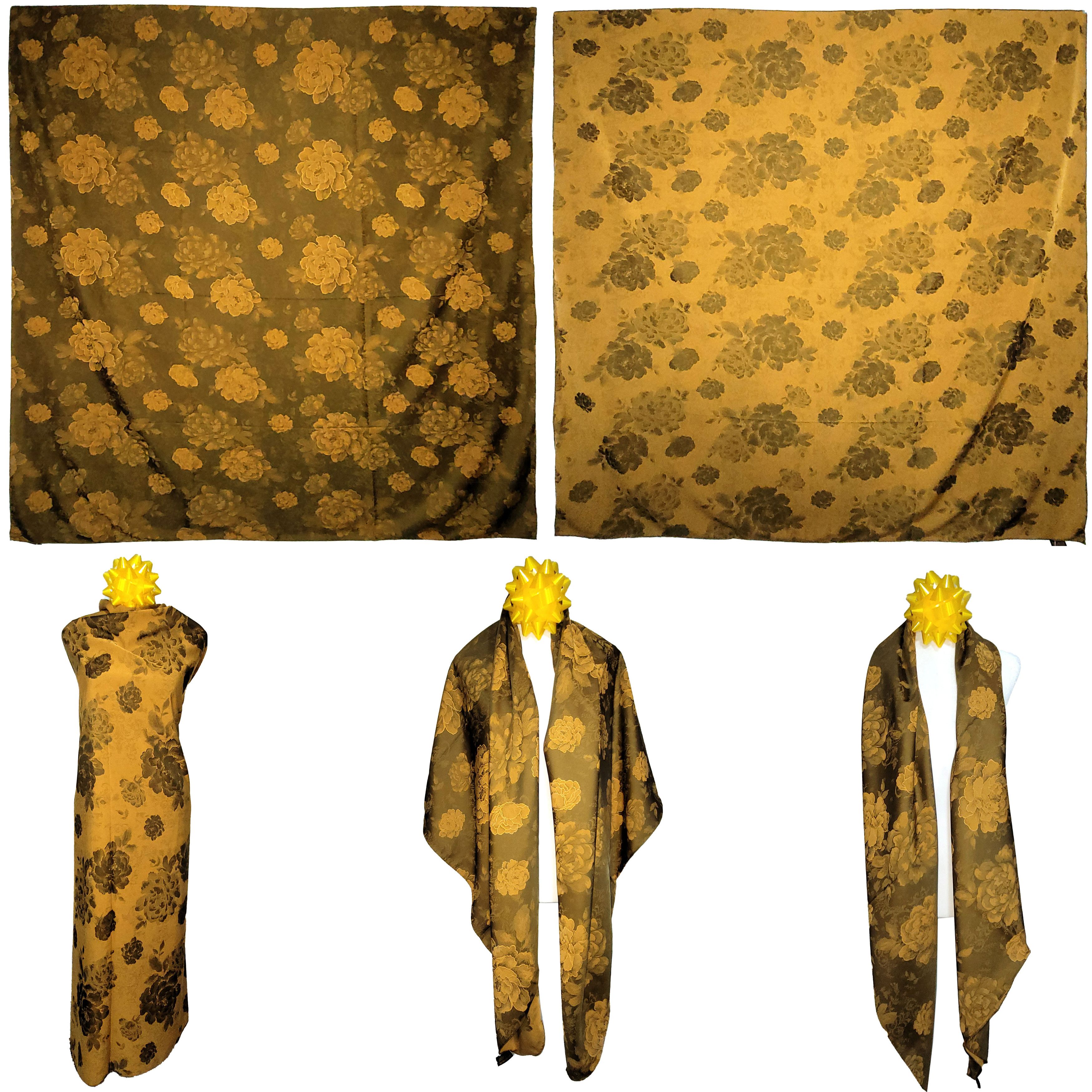 Other NWT Double-Sided Silk Scarf 52"x52" Large Square Wrap 3016 Size ONE SIZE - 1 Thumbnail